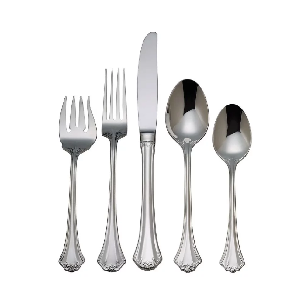 Lenox Reed And Barton Country French 5-Piece Flatware Place Setting, Silver
