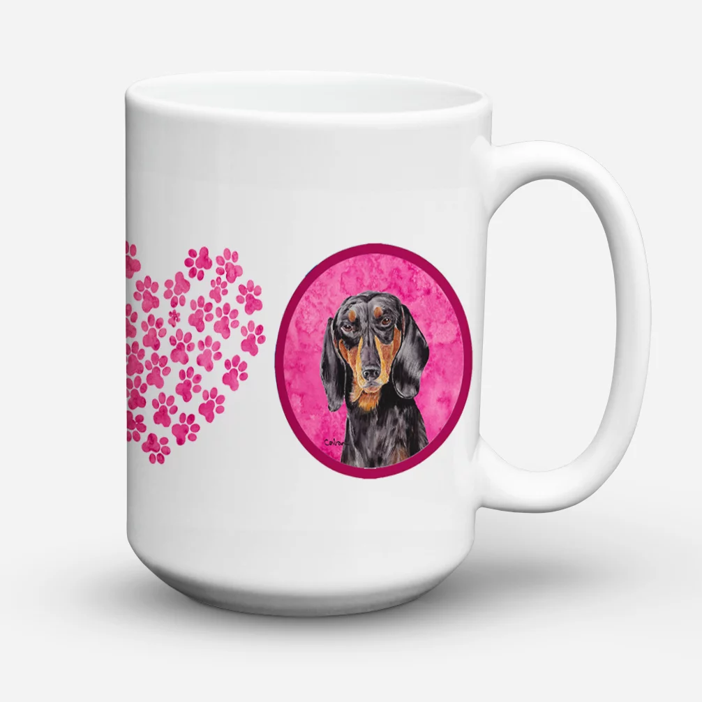 Carolines Treasures SC9139PK-CM15 Dachshund Dishwasher Safe Microwavable Ceramic Coffee Mug 15 ounce, 15 ounce,
