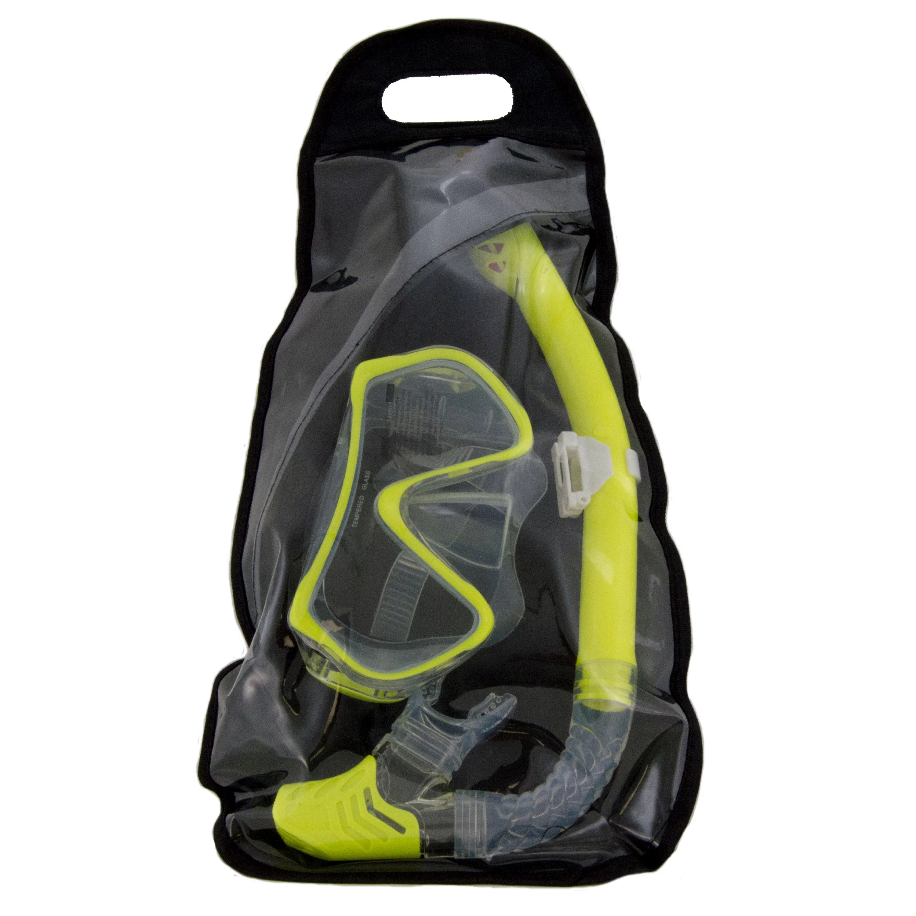 Youth Anti-Fog Diving Mask and Snorkel with Anti-Splash Guard (Yellow) + Case