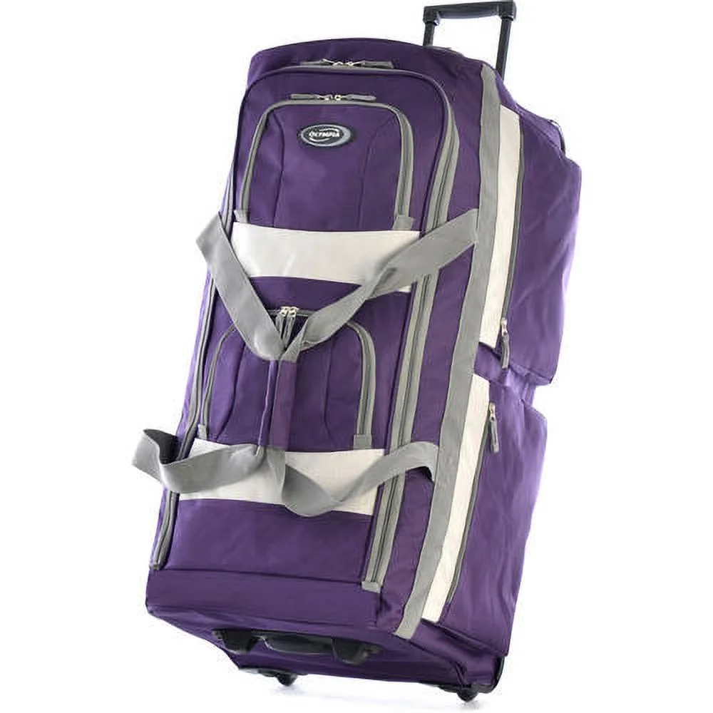 Olympia Travel/Luggage Case (Rolling Duffel) Travel Essential, Dark Lavender