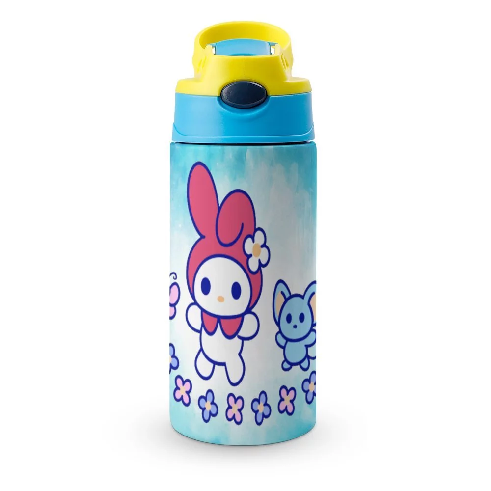 My Melody Characters Children's Water Bottle Vacuum Insulated Stainless Steel Cup With Straw Toddler Thermoses