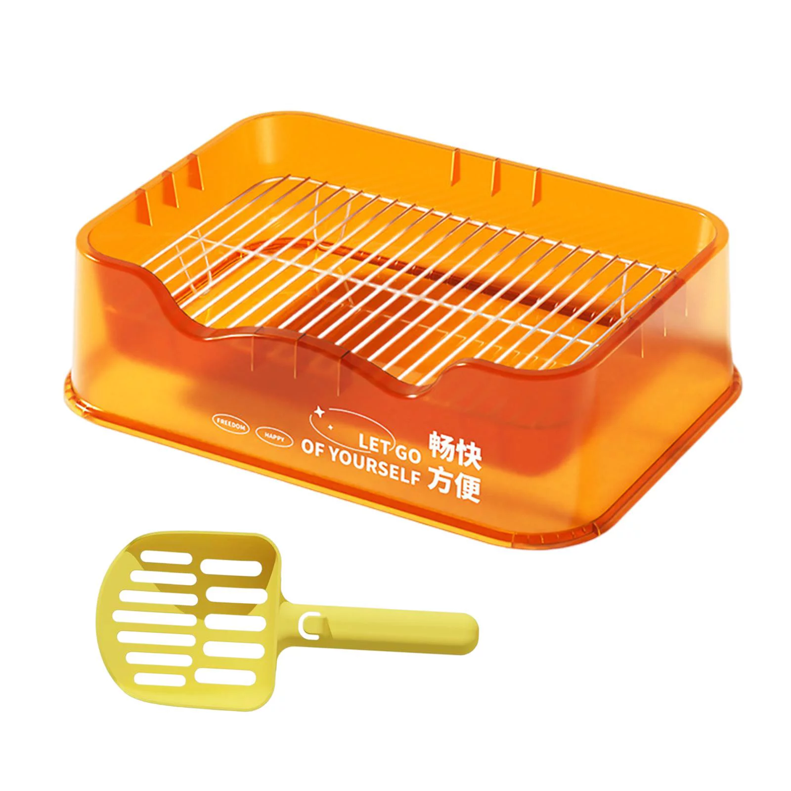 Dog Toilet Indoor Potty Tray Portable Pets Supplies Outdoor Puppy Orange