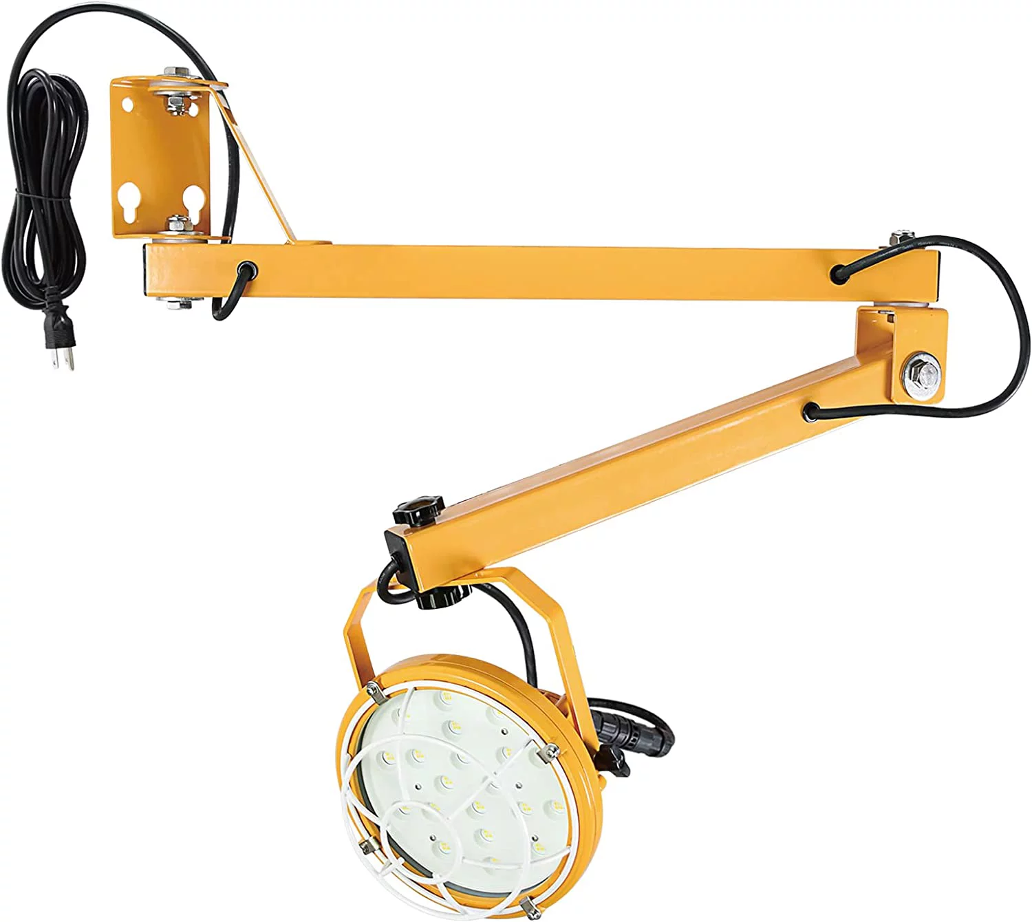 LED Loading Dock Light 30W, 3600 Lumens, 40in Swing Arm Dock Light, 360 Rotatable Lamp Head for Trailers, Docks, Warehouses, Container, ETL Listed