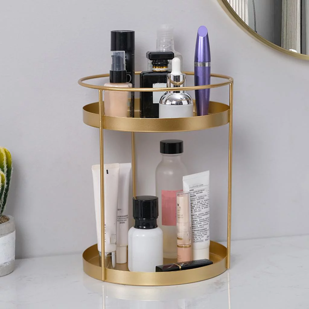 Organizer Cosmetic Perfume Storage Rack Tray Display Stand Holder Double Layers