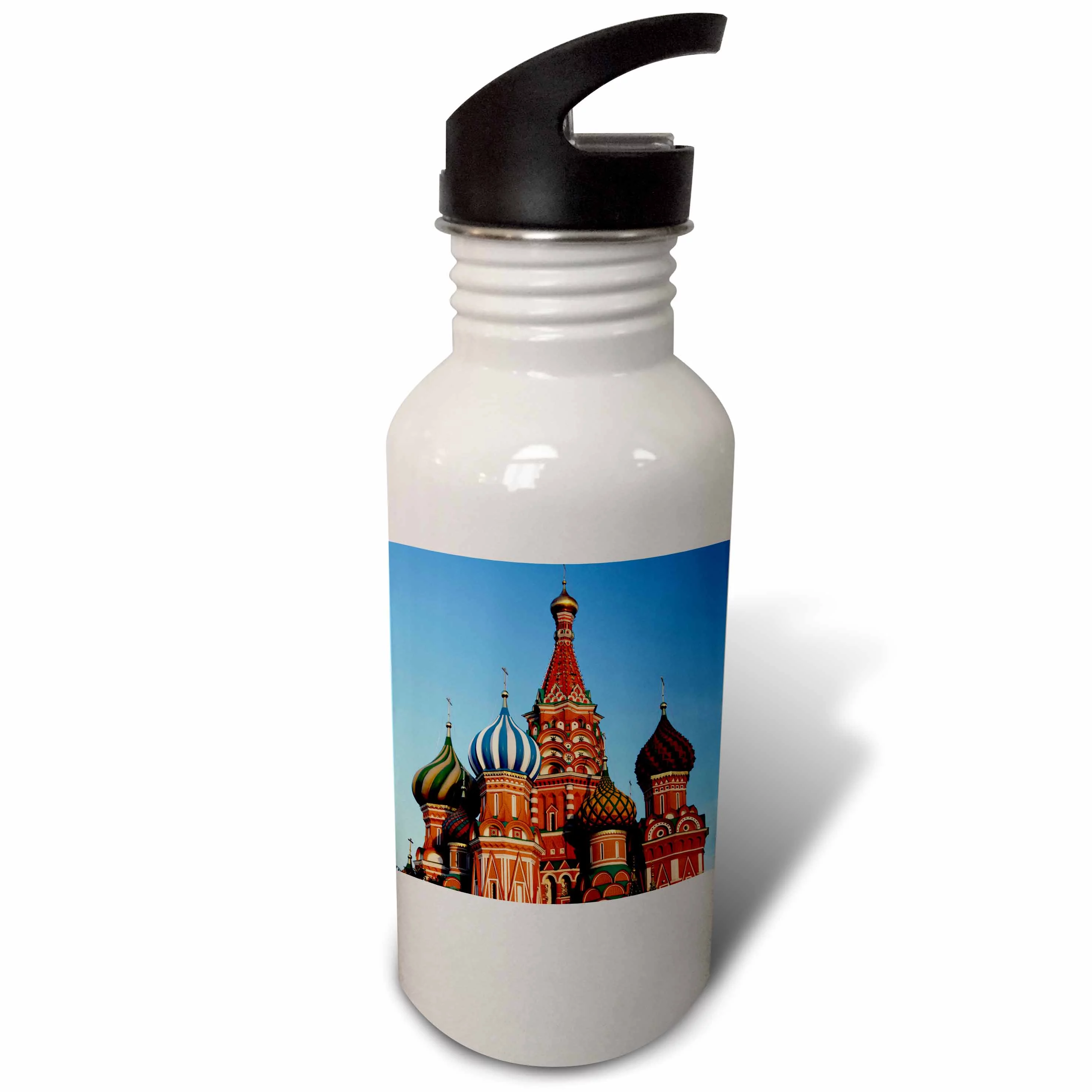 Russia, Moscow. St Basils Cathedral in Red Square - EU26 KWI0023 - Kymri Wilt 21 oz Sports Water Bottle wb-138748-1