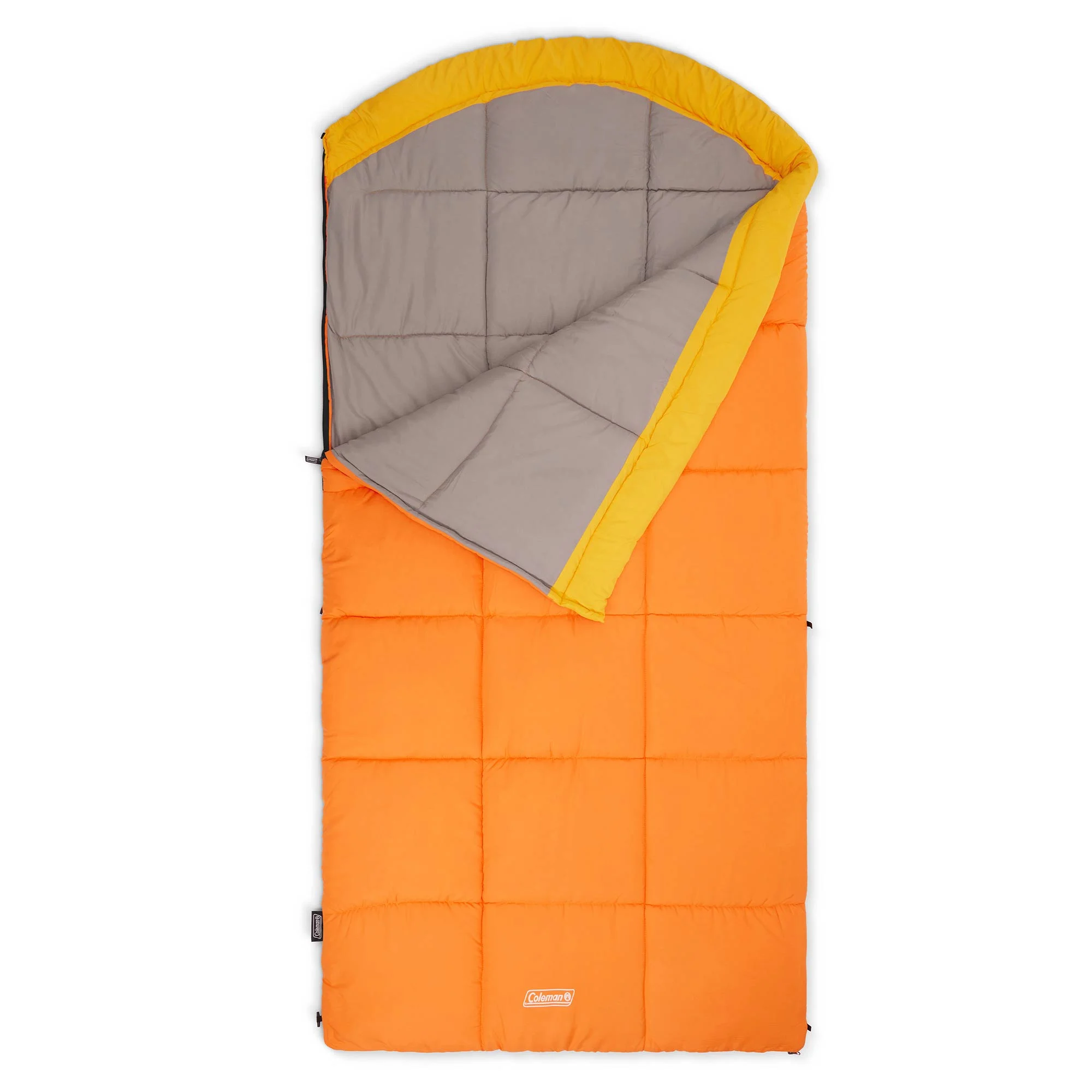 Coleman Arch Bay Cold Weather Sleeping Bag with ZipPlow Zipper, Daffodil