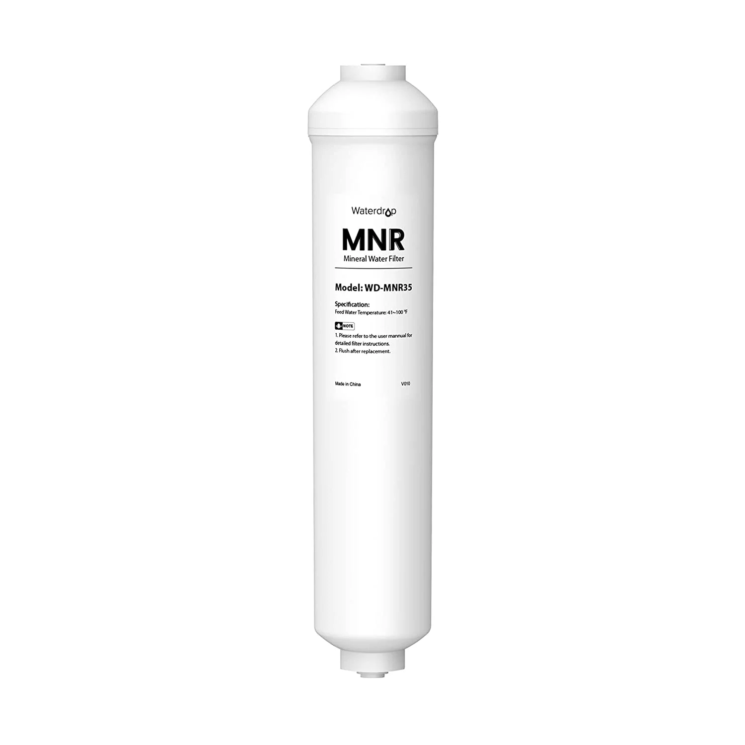 Waterdrop Remineralization Under Sink Water Filtration, 1/4? Quick Connect Post Filter for RO Reverse Osmosis Filter System, Restore Essential Minerals, Replacement for WD-G2MNR-W