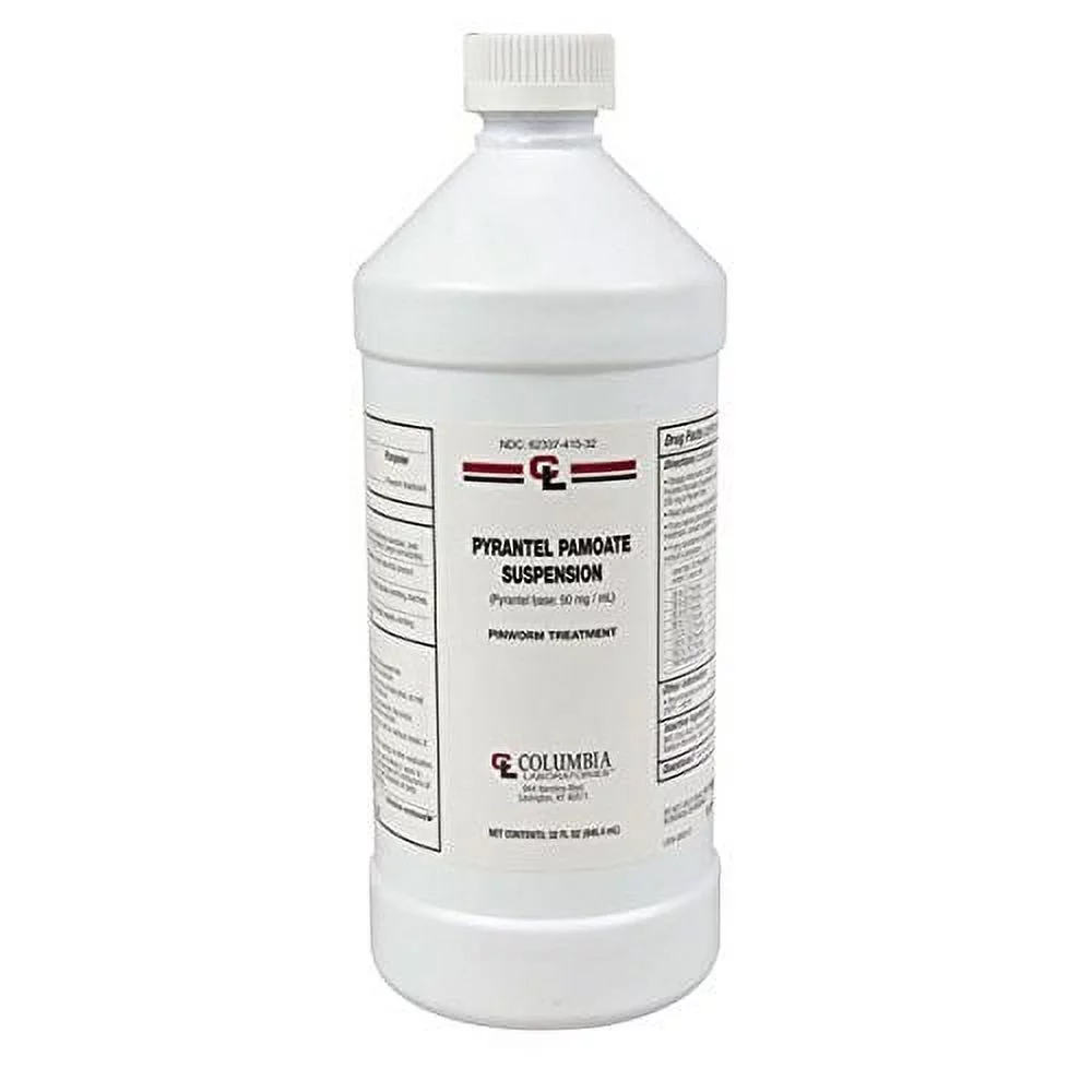 Columbia Pyrantel Pamoate Suspension 50 Mg Womer 32 oz. Bottle