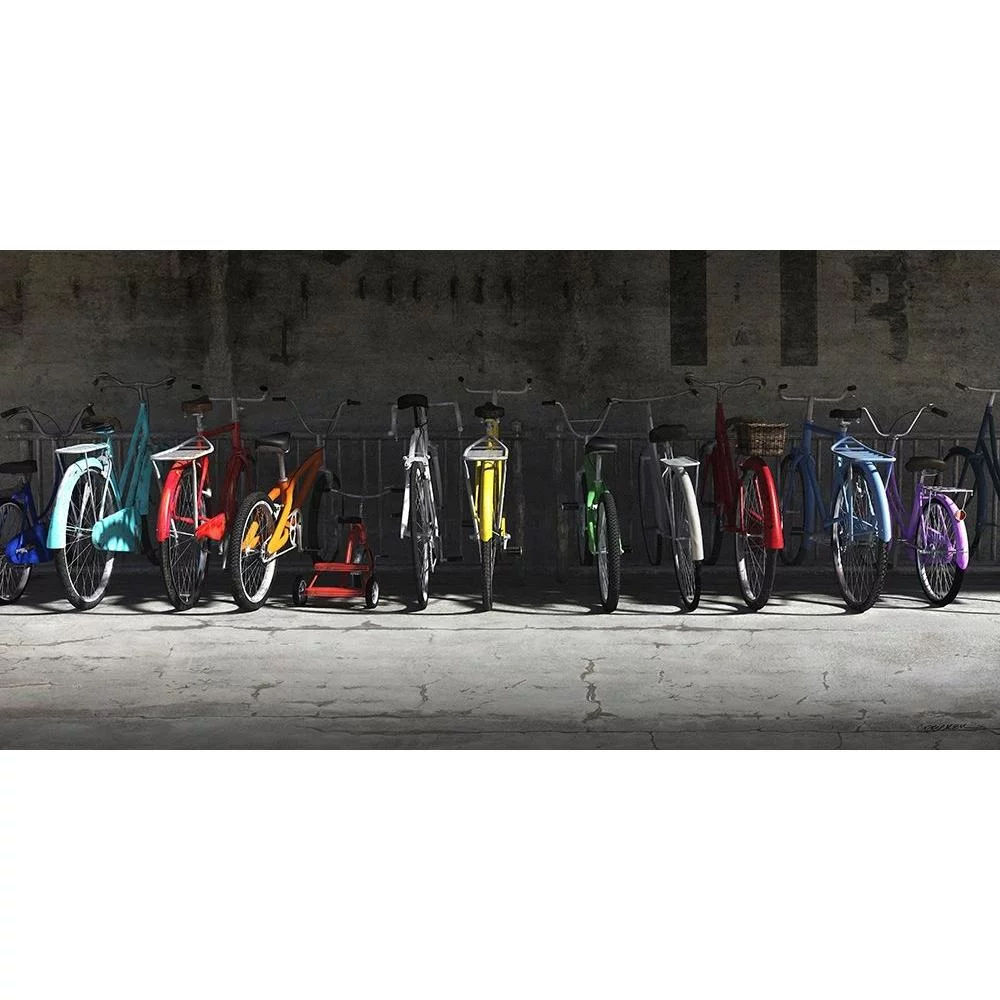 Decker, Cynthia 14x9 Black Modern Framed Museum Art Print Titled - Bike Rack