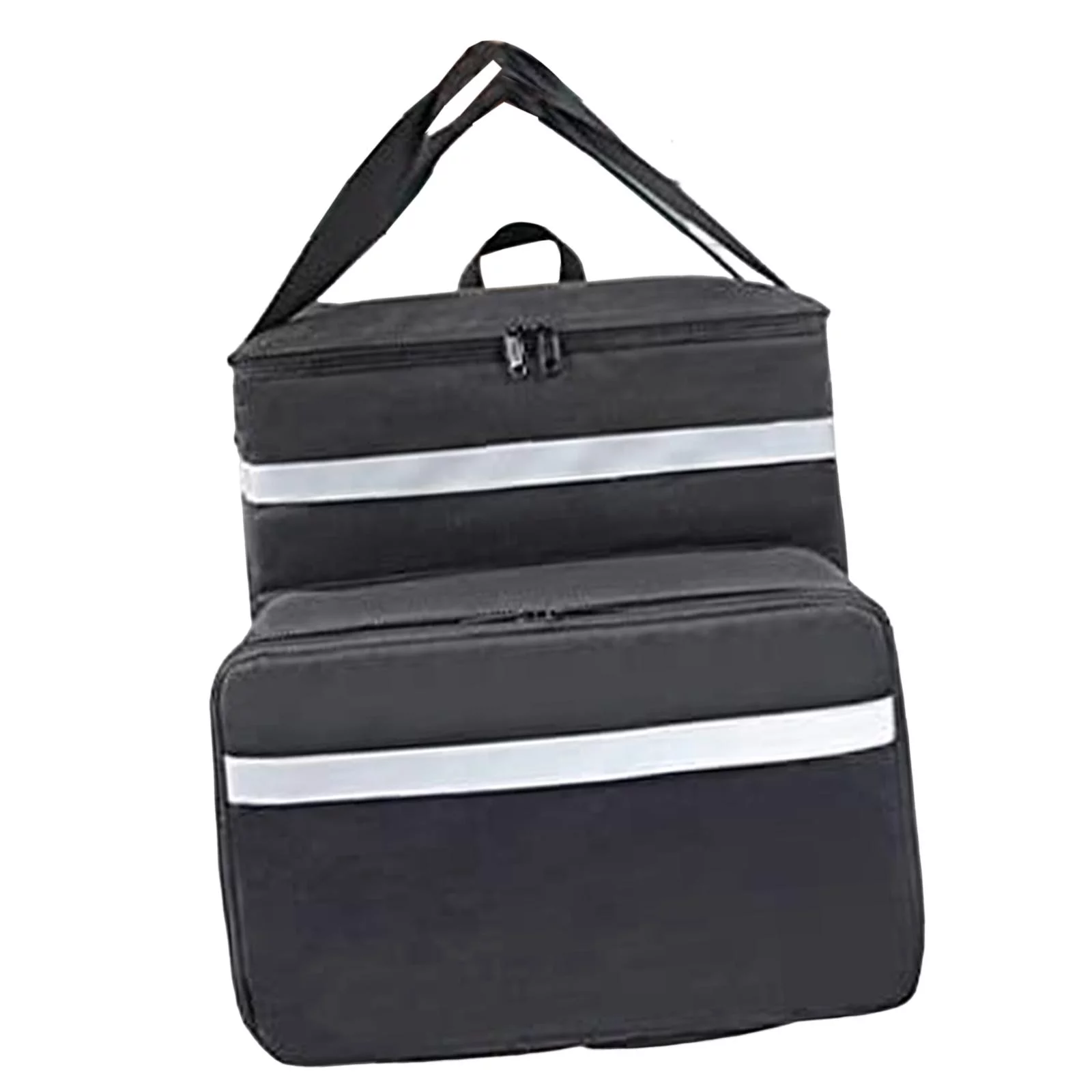 Colaxi Food Delivery Backpack Expandable Insulated Hot for Leakproof Waterproof Delivery Bag with 4 Mesh Pockets Reflective Strip