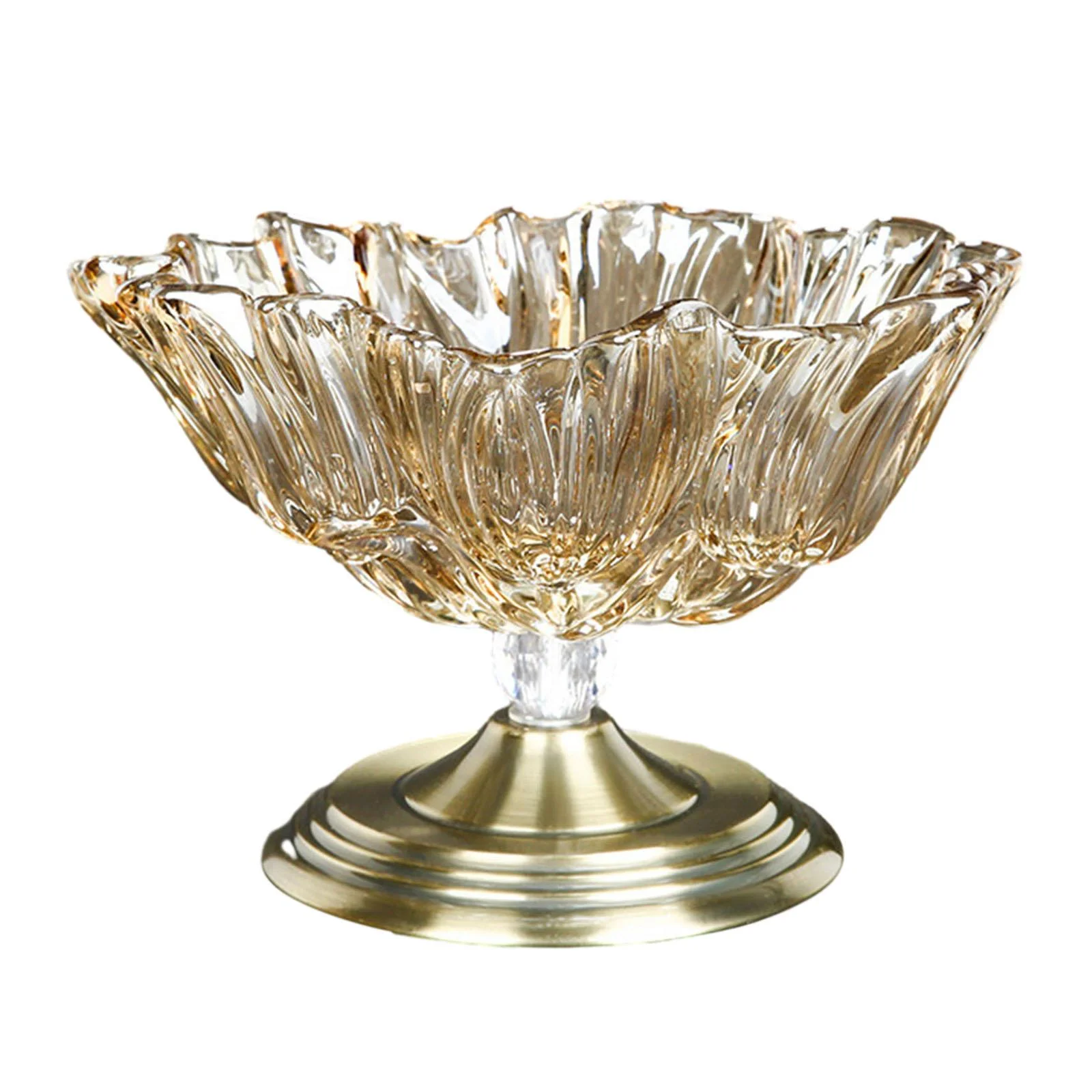 Tongina Fruit Plate Glass Fruit Bowl Glass Dessert Cake Plate Countertop Glass Serving Bowl Fruit Holder for s Birthday