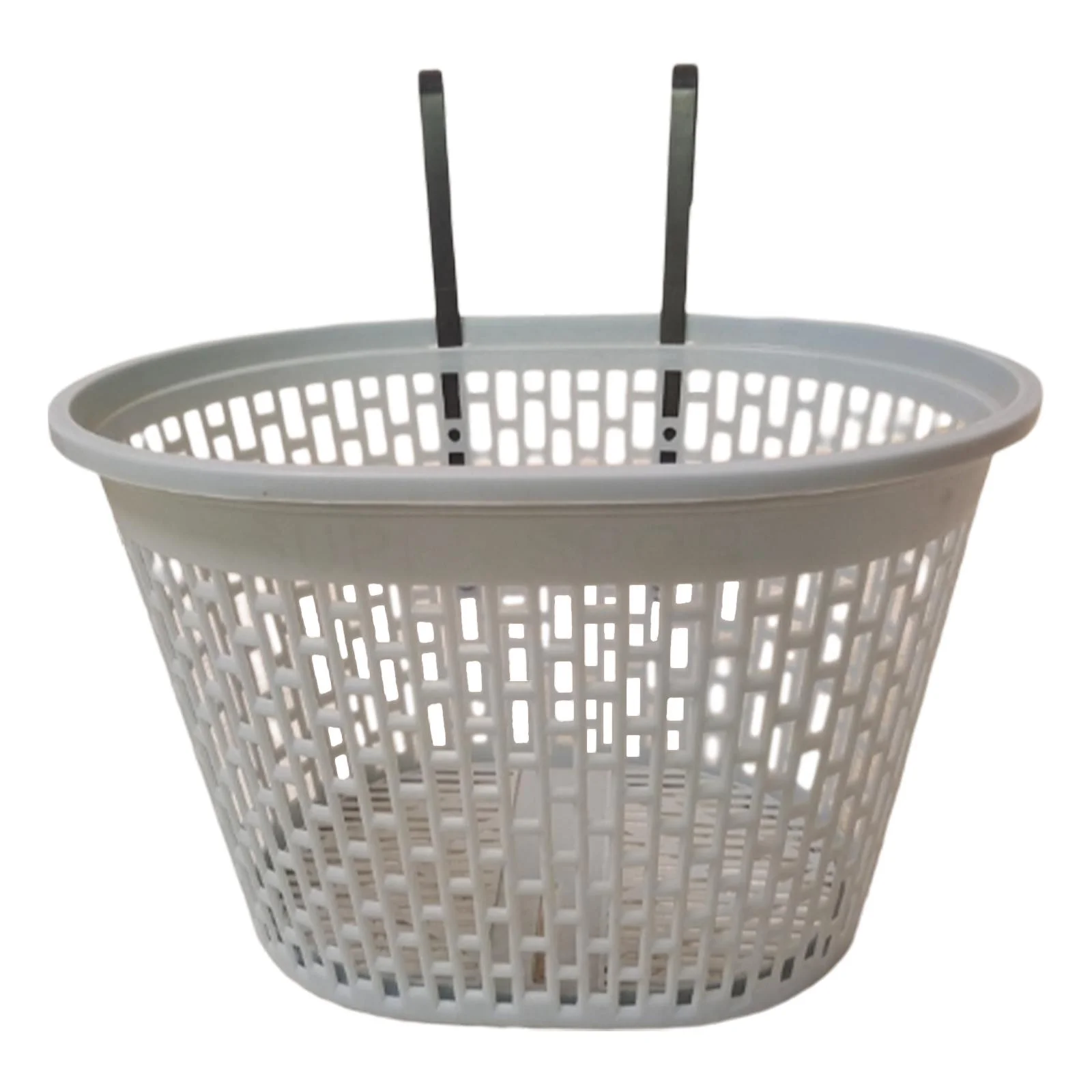 Folding Bike Frame Basket, Bike Cargo Rack Balance Bike Tricycle, Pet Carrying Carrier, Boys Multi Purpose Camping, Bike Handlebar Front Basket Grey