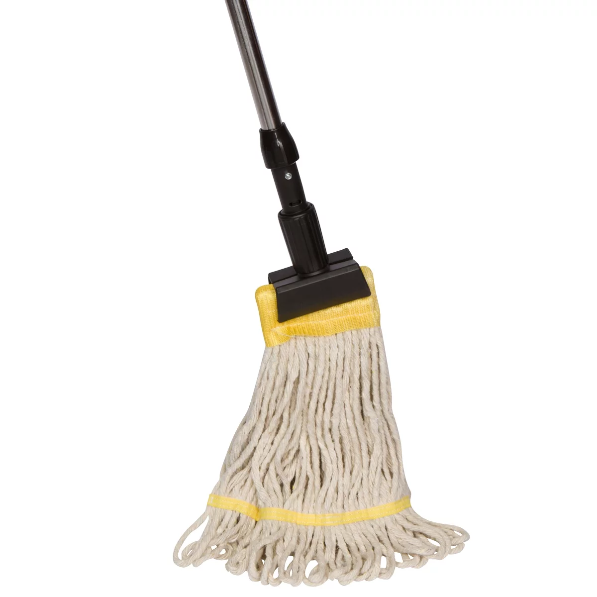 Tidy Tools Industrial Grade String Mop With Metal Handle and Jaw Clamp - Cotton Mop Head With Looped Ends
