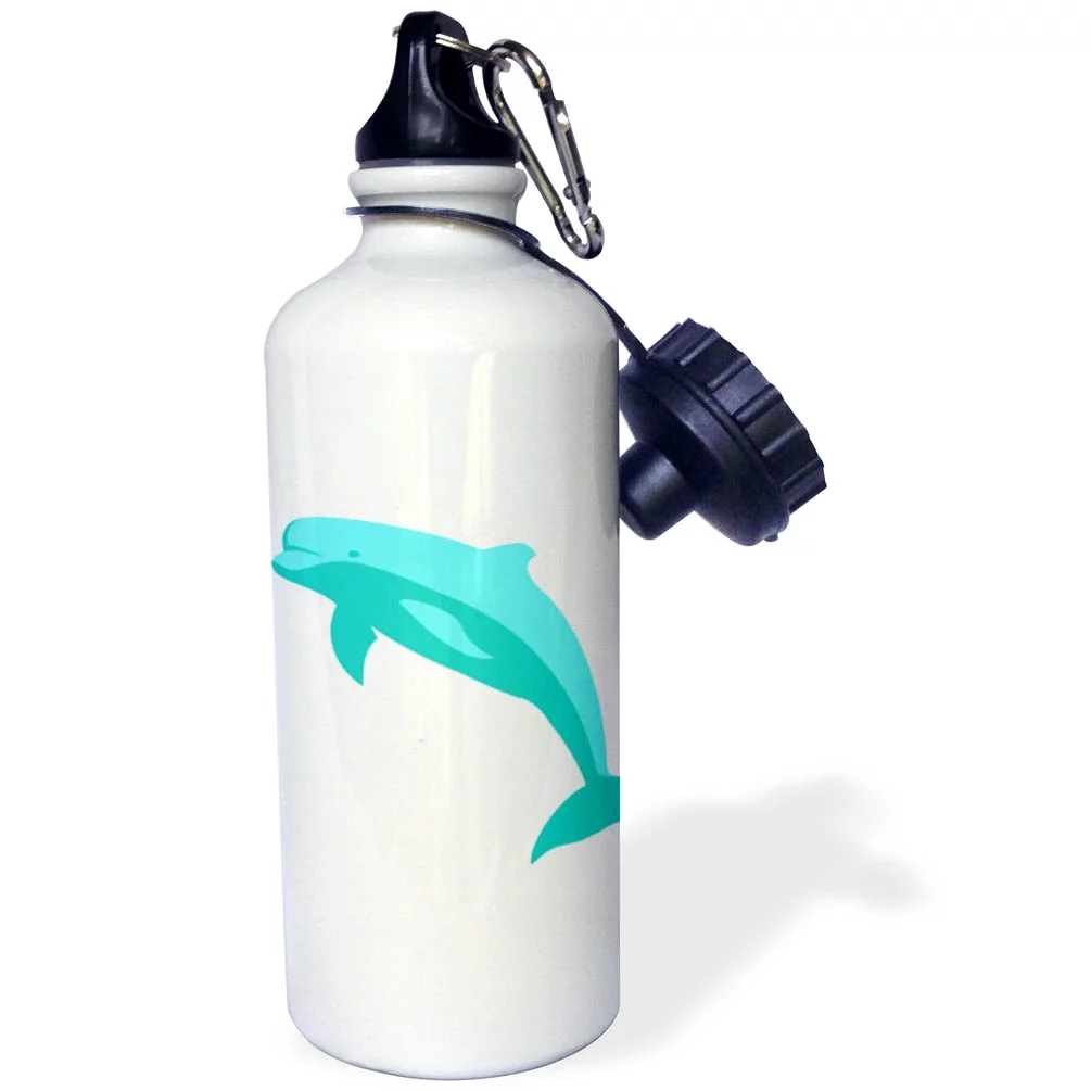 Color of the Ocean Joyful Dolphin - Beach - Art 21 oz Sports Water Bottle wb-50555-1