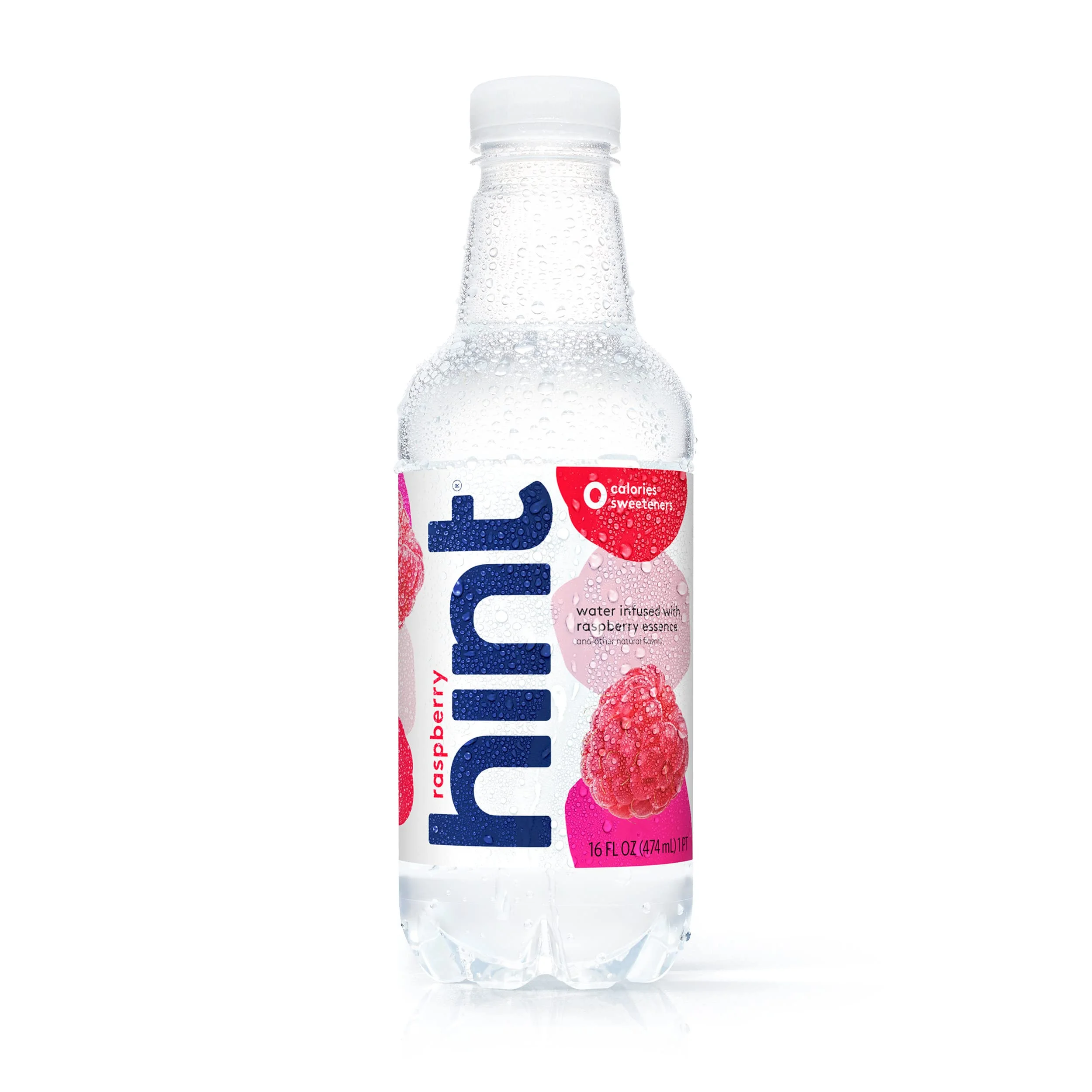 Hint Water Raspberry (Pack of 12), 16 Ounce Bottles, Pure Water Infused with Raspberry, Zero Sugar, Zero Calories, Zero Sweeteners, Zero Preservatives, Zero Artificial Flavors