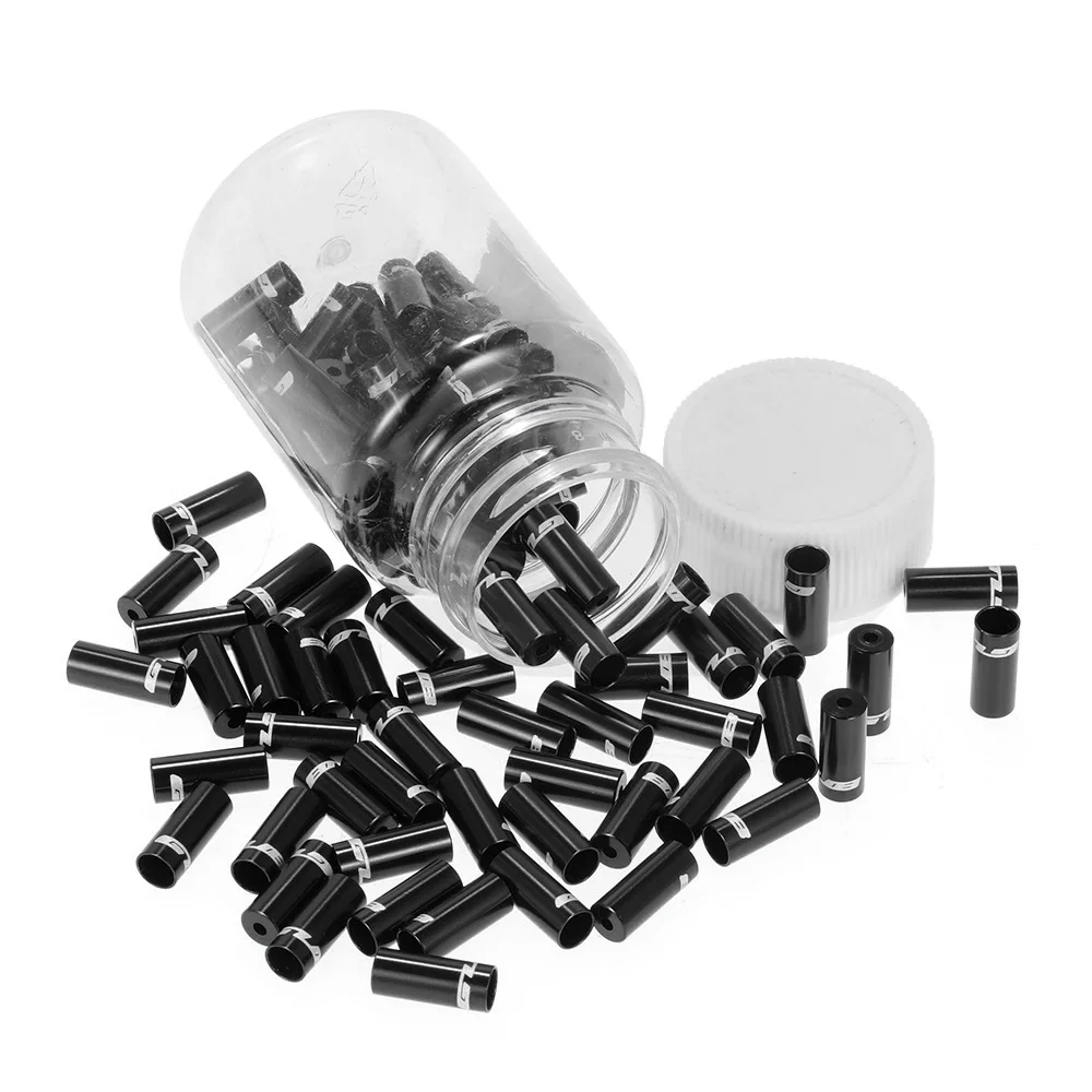 Vistreck 100pcs 4mm/5mm Aluminum Alloy Bike Derailleur Shift Brake Wire Cable End Cap Shifter Cable Housing Ferrules Tupe Tops Replacement Set