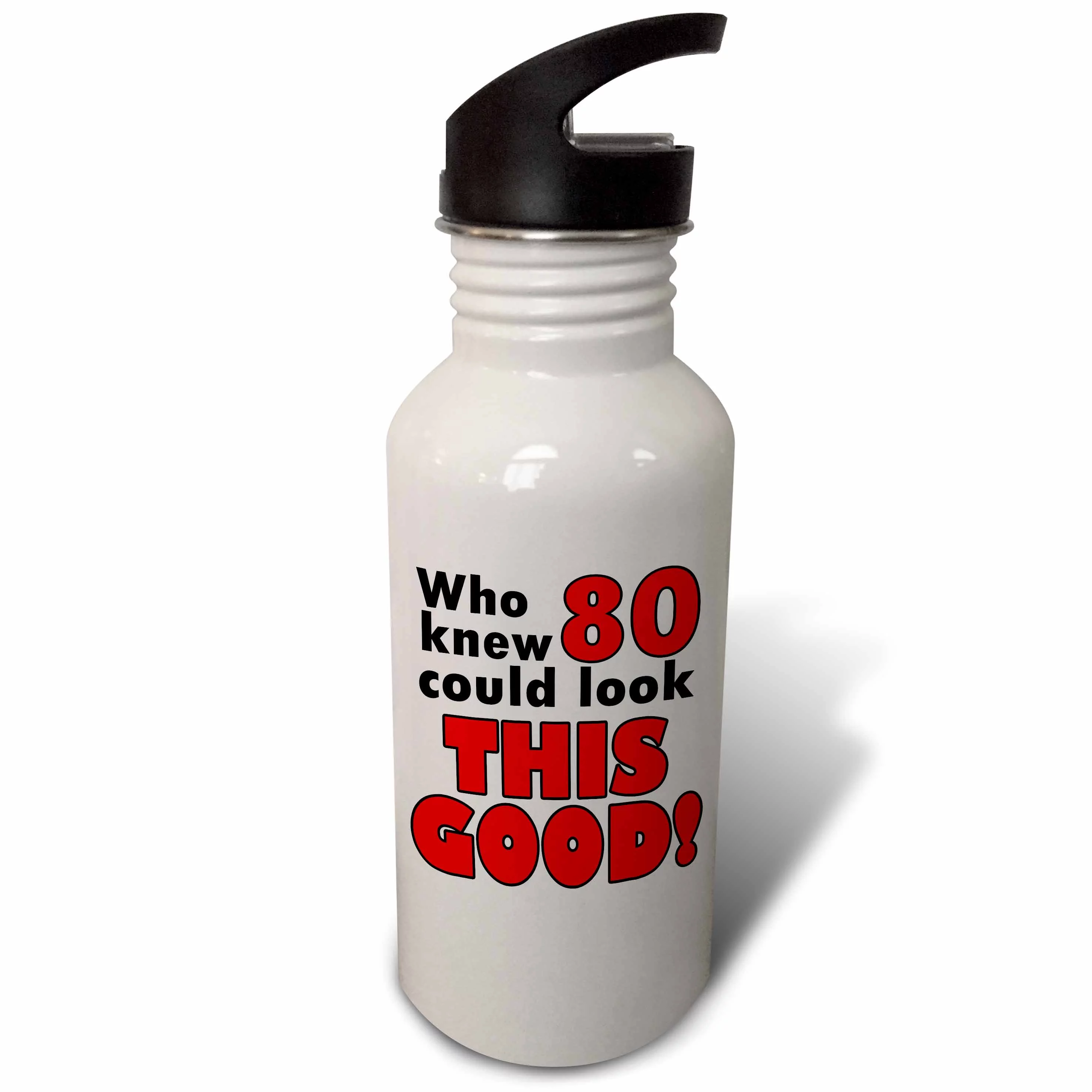 Who knew 80 could look this good. Red. 21 oz Sports Water Bottle wb-193541-1