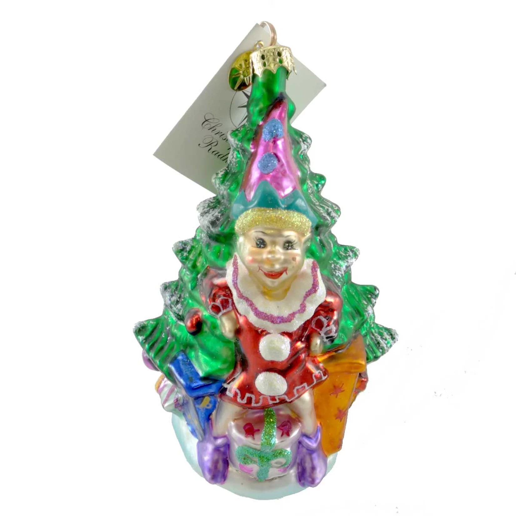 Christopher Radko ELMSFORD THE ELF Blown Glass Ornament Christmas Tree