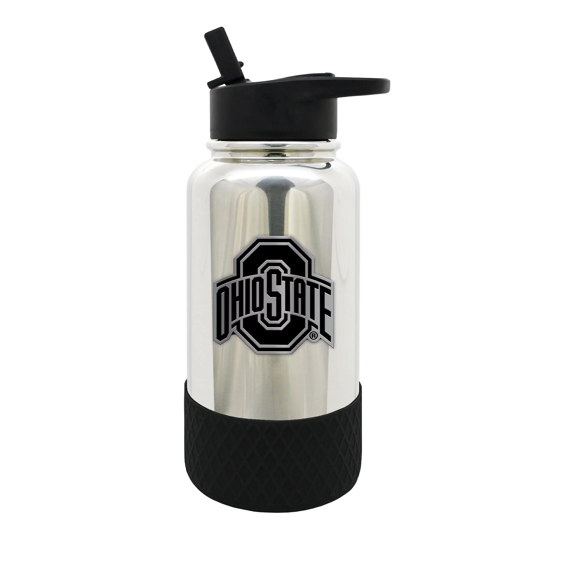 Ohio State Buckeyes 32 oz. Stainless Steel Chrome Thirst Water Bottle