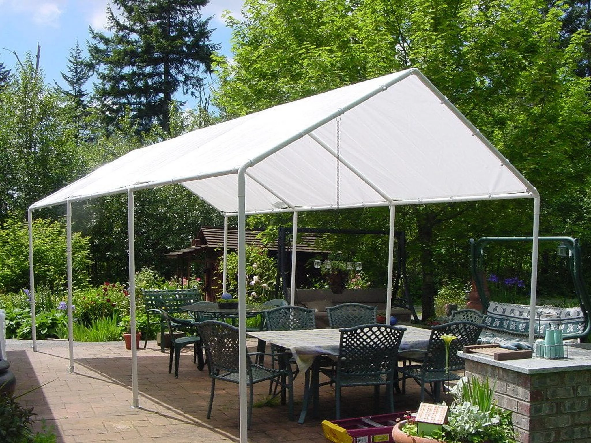 DRY TOP 33040 30' X 40' White Heavy-Duty UV Treated Poly Tarp