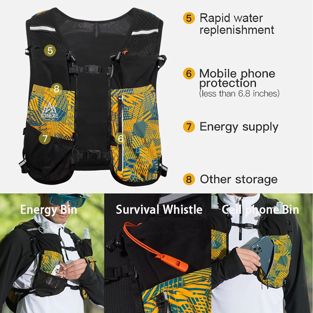 AONIJIE 12 Liter Running Hydration Vest for Women Men Lightweight Hiking Backpack for Cycling Hiking