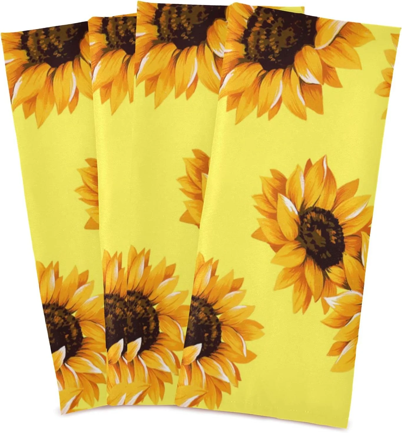 GZHJMY Yellow Sunflower Kitchen Towels Set of 6 Dishcloths Hand Towels Tea Towels Ultra Absorbent for Cleaning Washing Drying Dishes Tableware 28'' x 18''