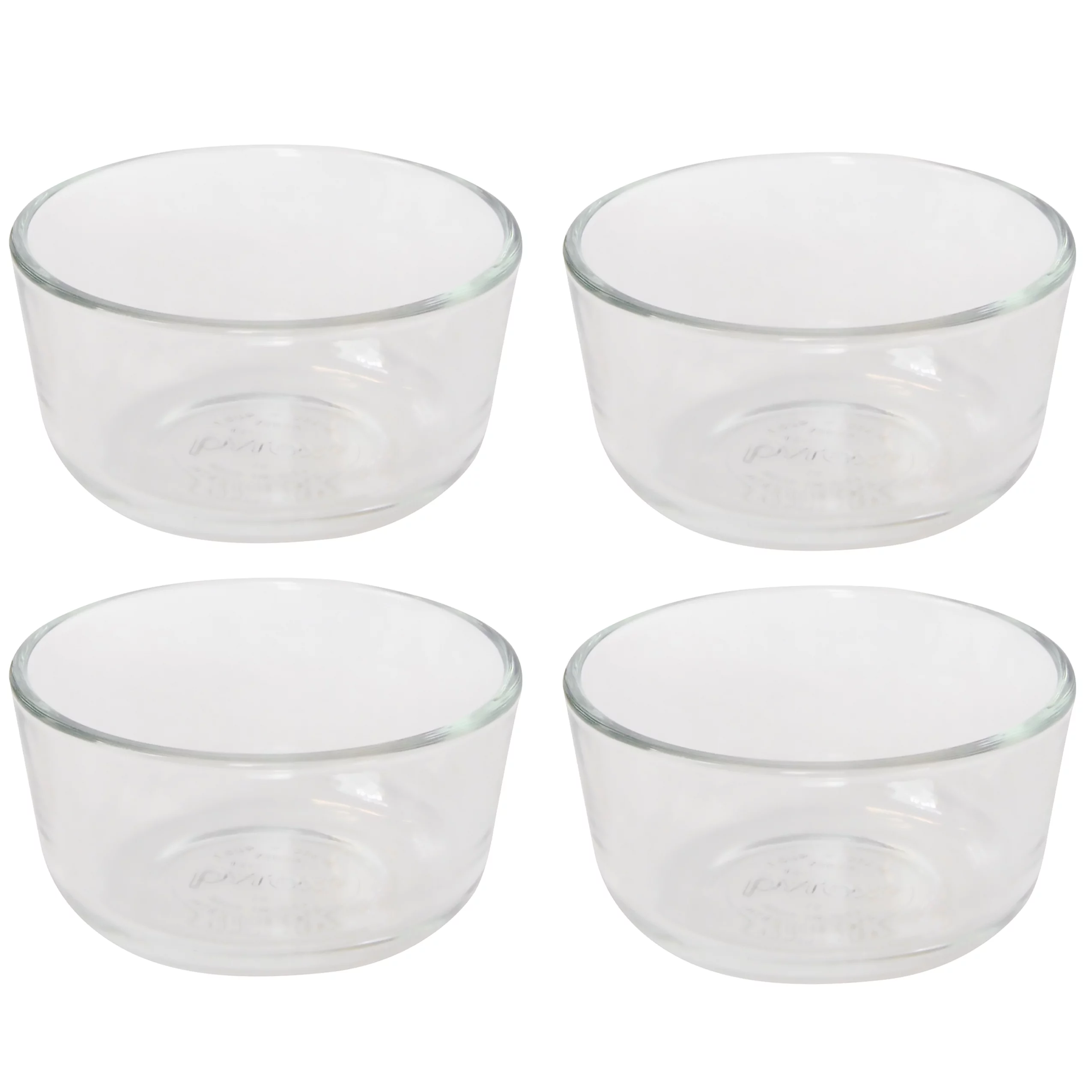 Pyrex 7202 1-Cup Round Glass Food Storage Bowl (4-Pack)