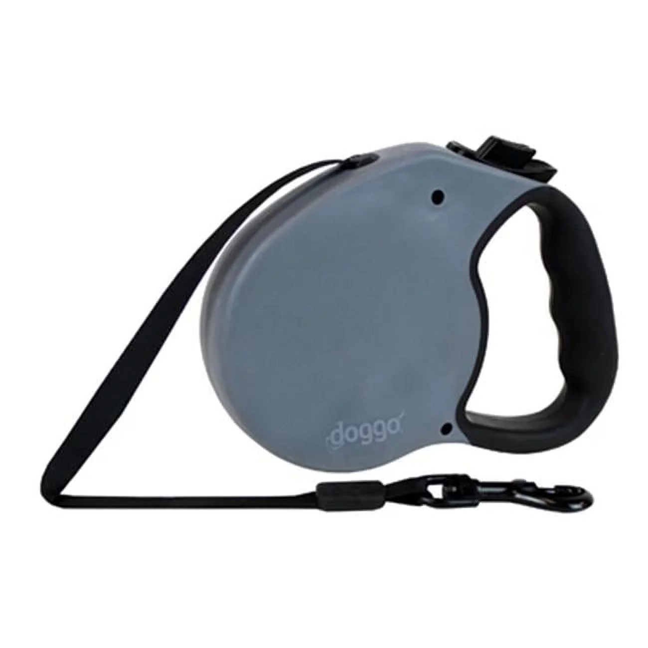 Doggo DGO RLSH GG LG 16 ft. Everyday Retractable Leash- Gray - Large