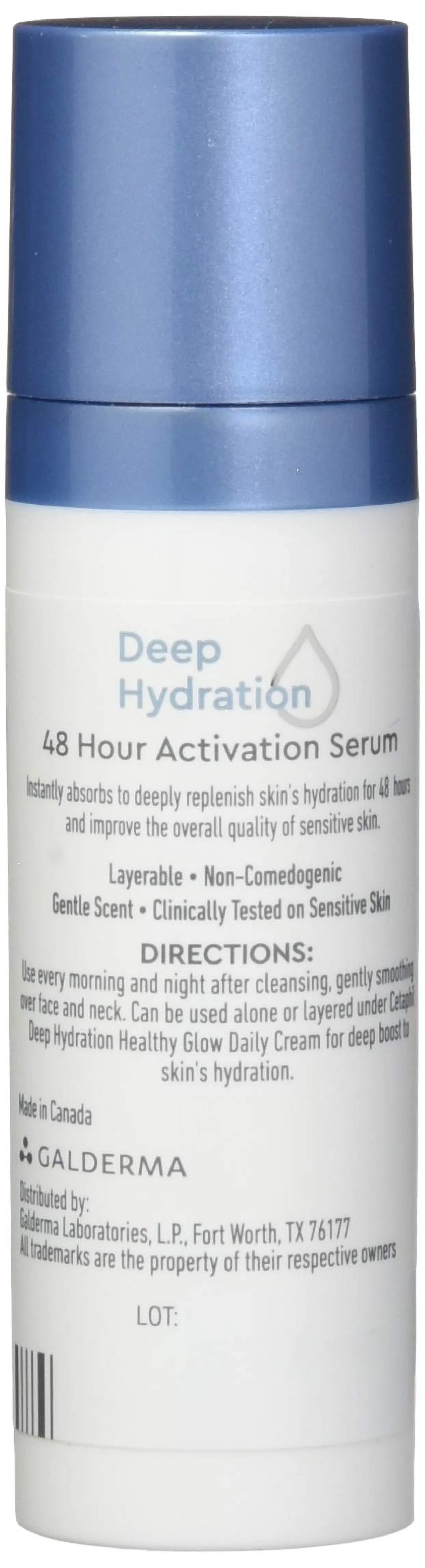 Cetaphil Cetaphil Deep Hydration 48 Hour Activation Serum 1 Fl Ounce 48 Hour Dry Skin Face Moisturizer For Sensitive Skin, 1 Fl Ounce