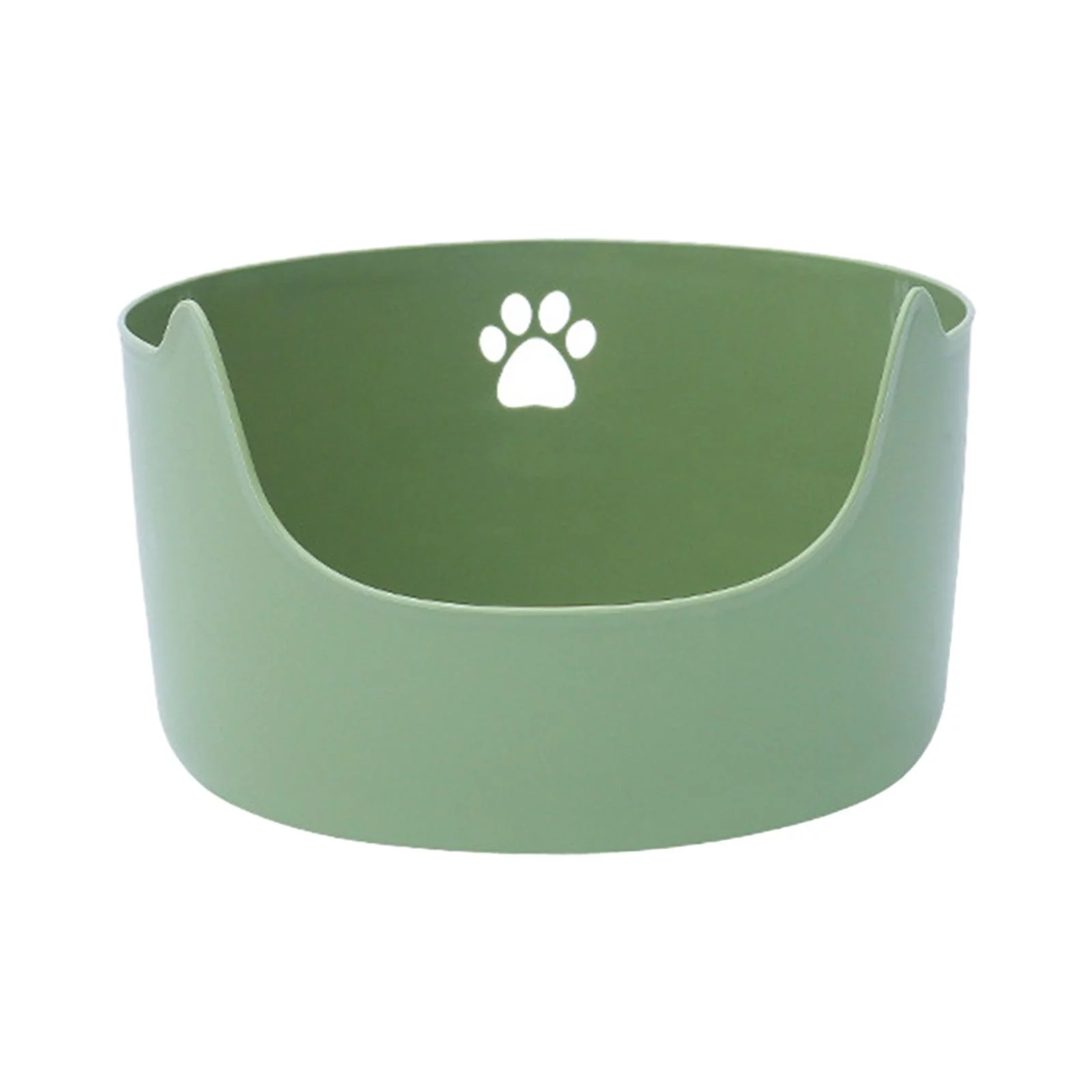 Cats Litter Pan Sifting Litter Boxes Nonstick Anti Splashing Pet Supplies High Sides Open Top Large Cat Toilet Sand Box , Green