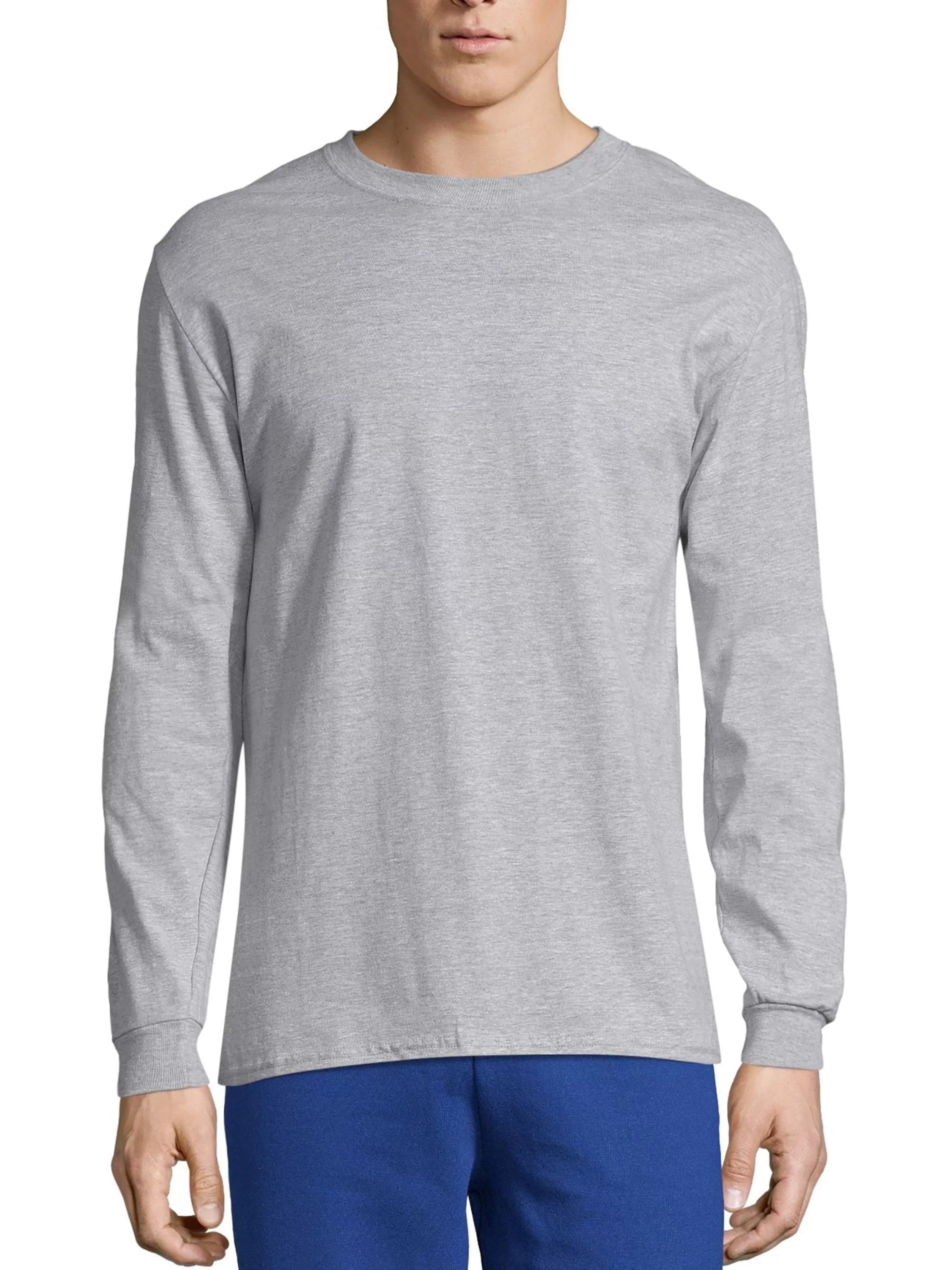 Hanes Men's and Big Men's Premium Beefy-T Long Sleeve T-Shirt, Up To 3XL