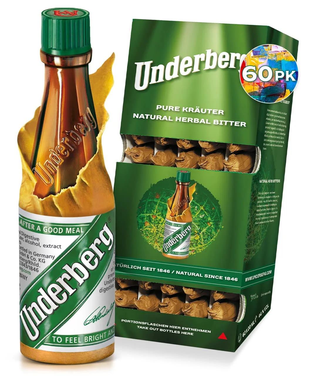 underberg 60 bottle house bar dispenser - new for 2012