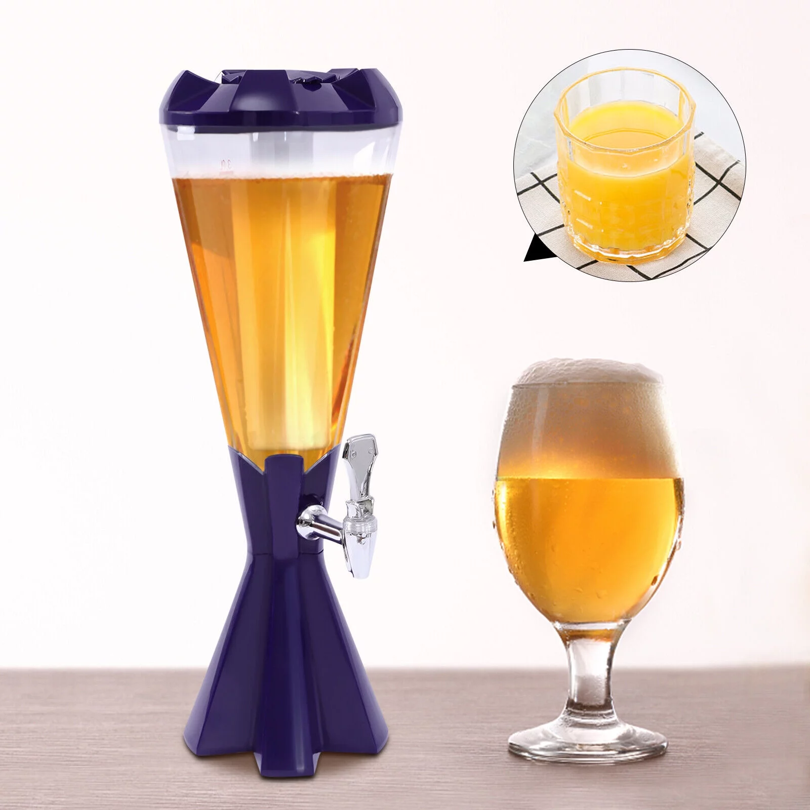 TOOL1SHOoo 3L Beer Tower Dispenser Drink Dispenser Bar Drink Container for Kitchen Party
