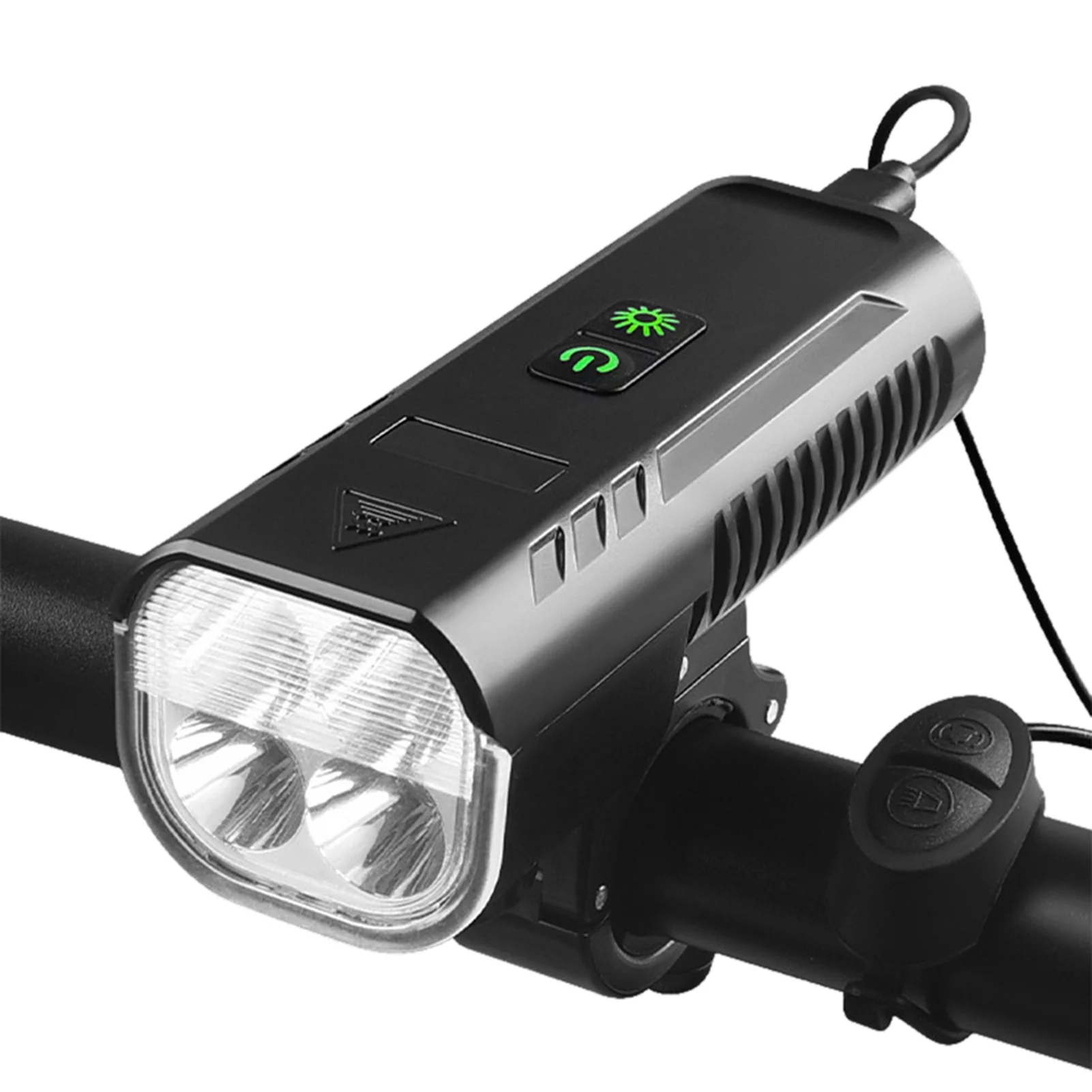 Andoer Bright Bike Front Light with Horn 1000 Lumens USB Rechargeable Headlight Waterproof Cycling Lamp