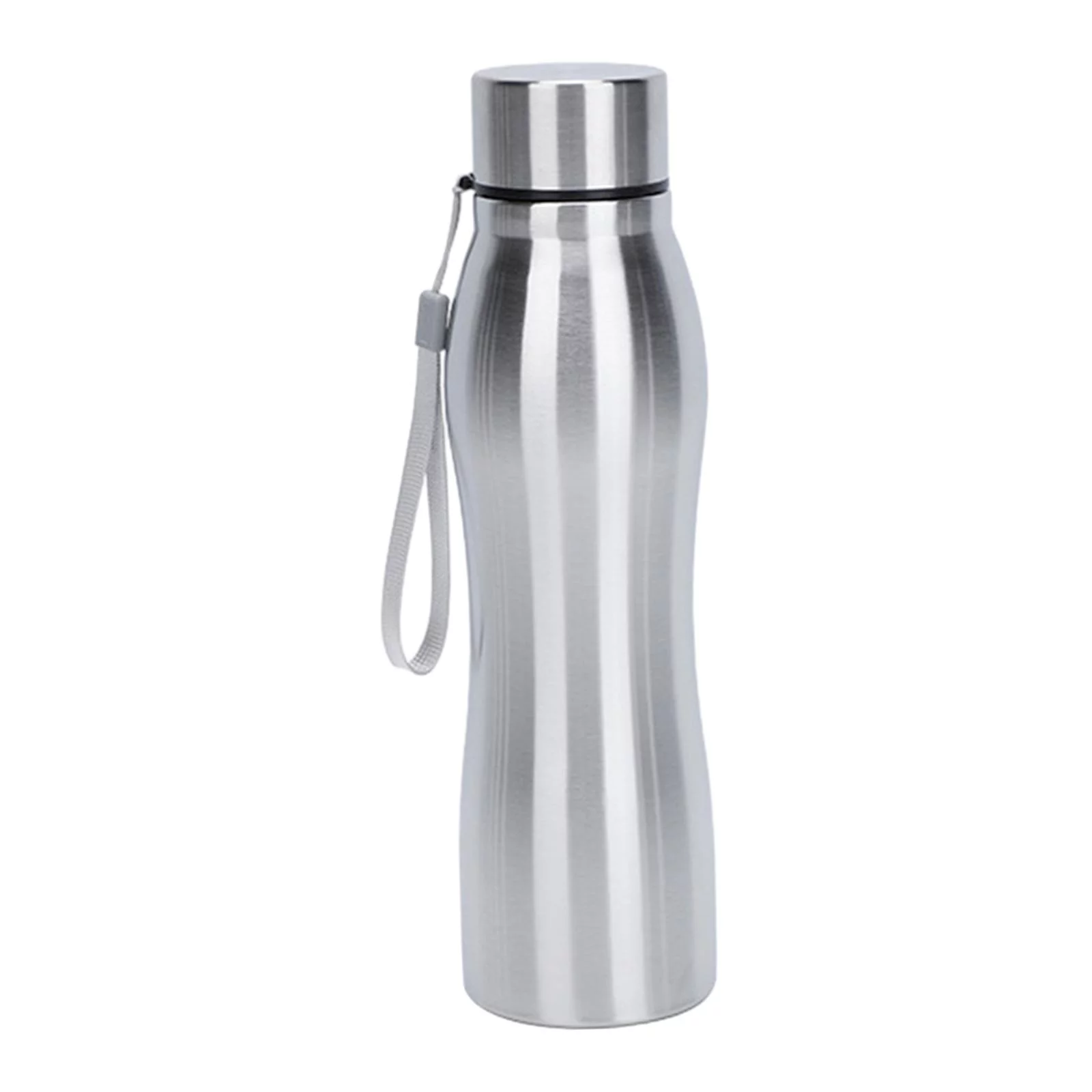 Water Bottle, Drinking Bottle with Handle Rope Metal Drinkware Leakproof Water Cup Kettle for Travel, Camping, Backpacking, Hiking, Running 1L 7.8x29cm