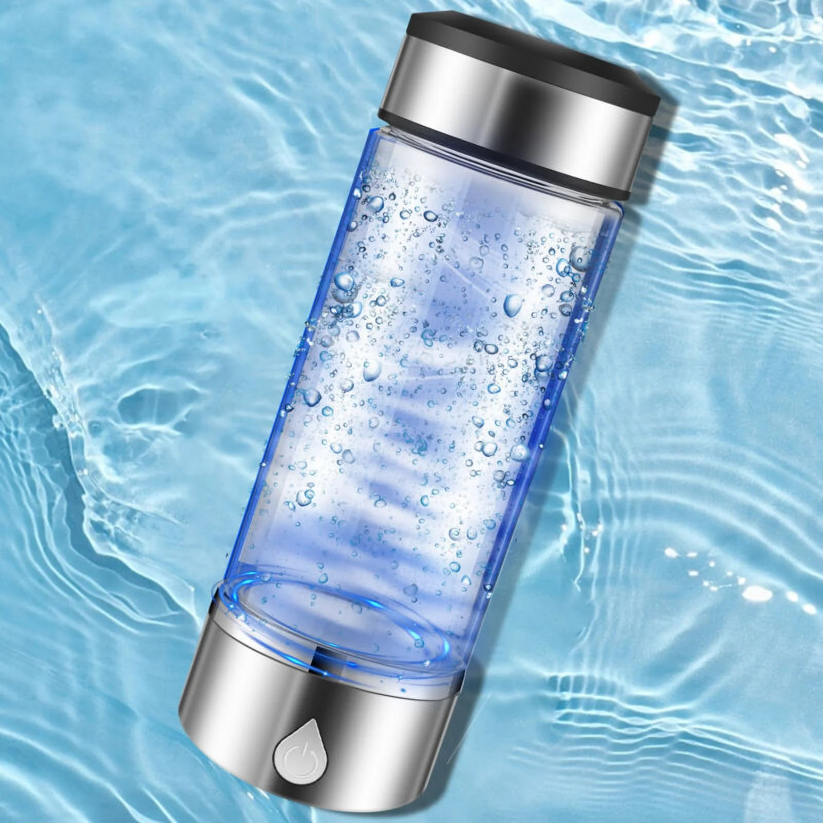 Qenwkxz Hydrogen Water Bottle Efficient Hydrogen Water Maker Bottle 360ml Generator Non-Slip Hydrogen Water Ionizer Machine Good Sealing Hydrogen Rich Water Cup Reusable for Home Office