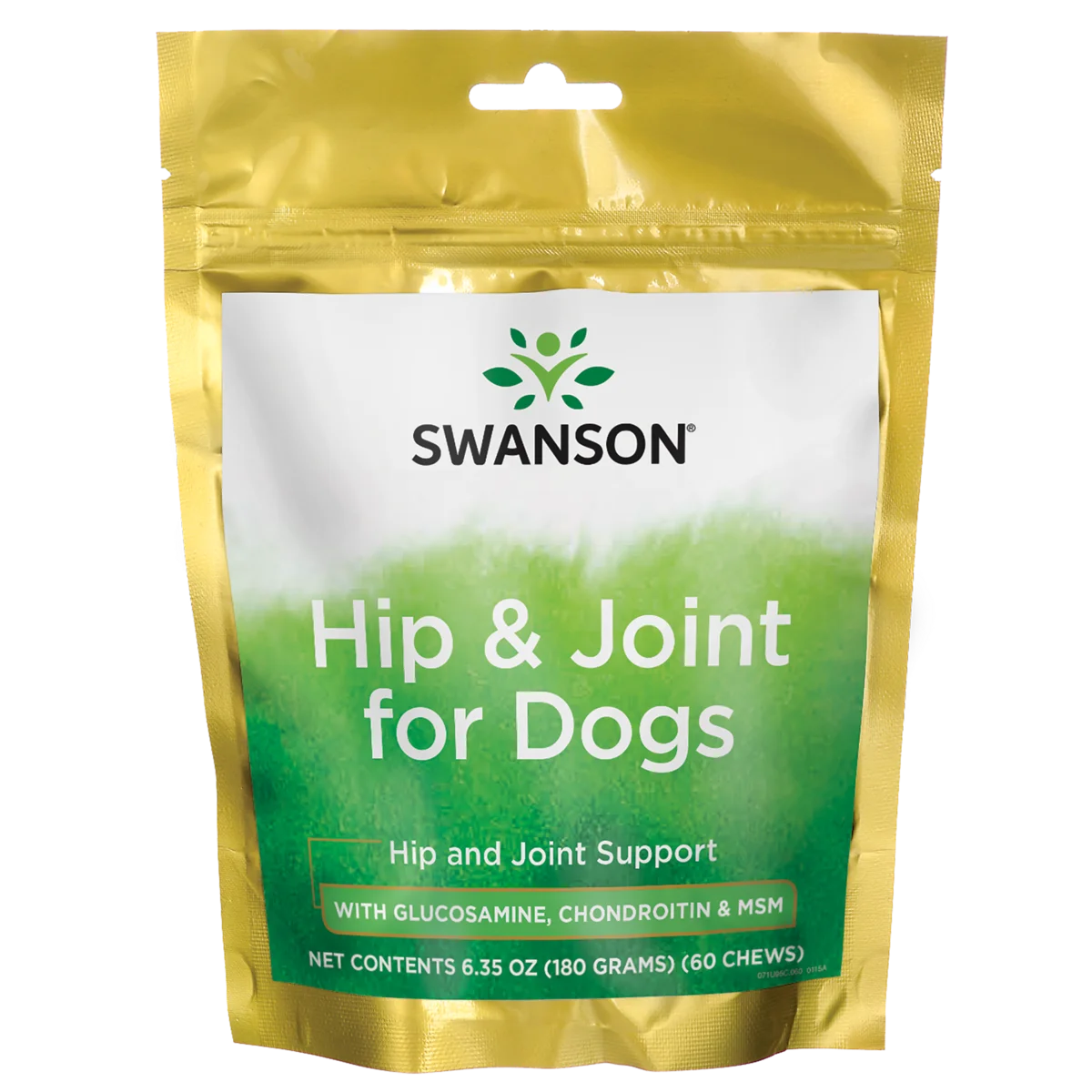 Swanson Glucosamine and Chondroitin for Dogs Hip and Joint with Msm 6.35 oz Package