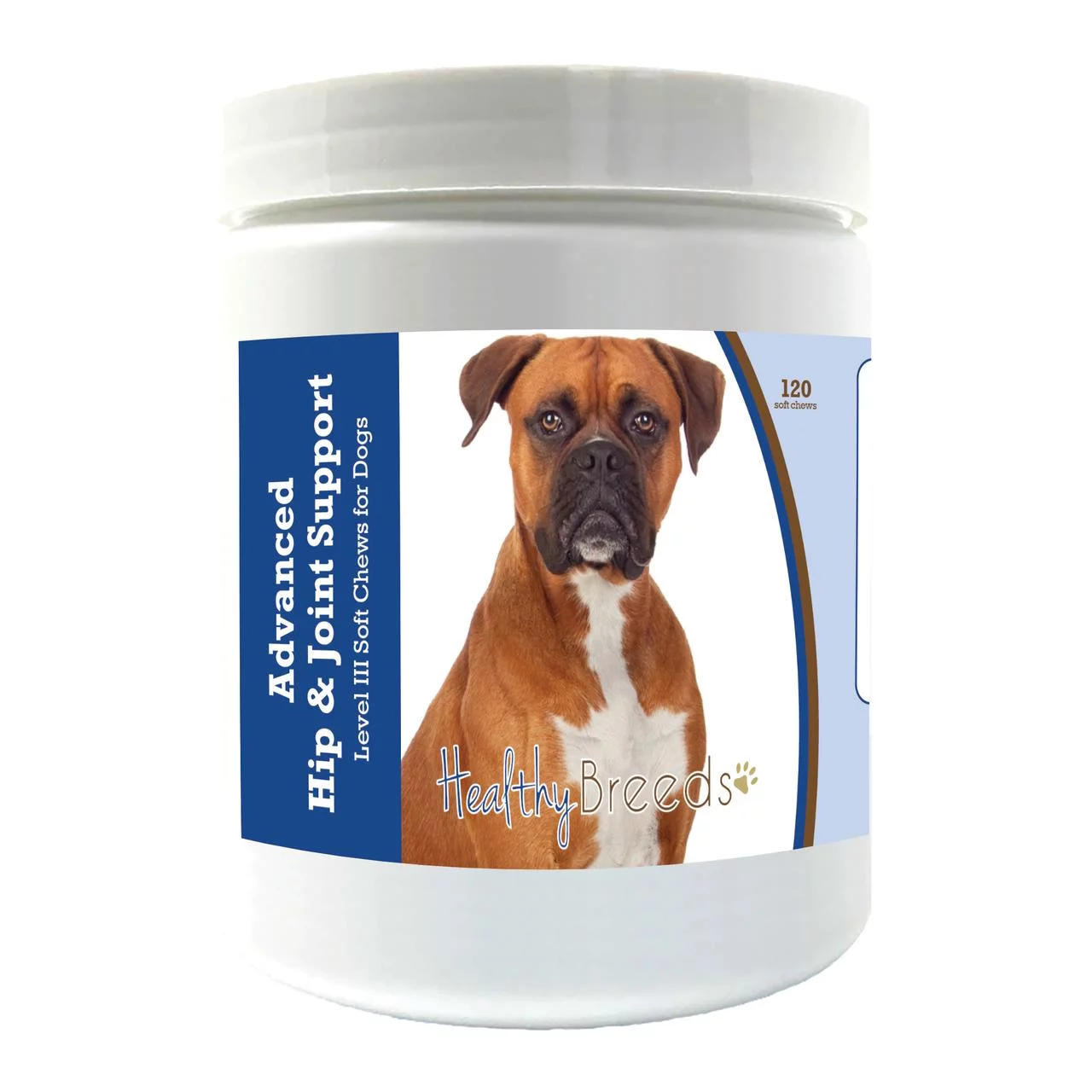 Healthy Breeds Boxer Advanced Hip & Joint Support Level III Soft Chews for Dogs 120 Count