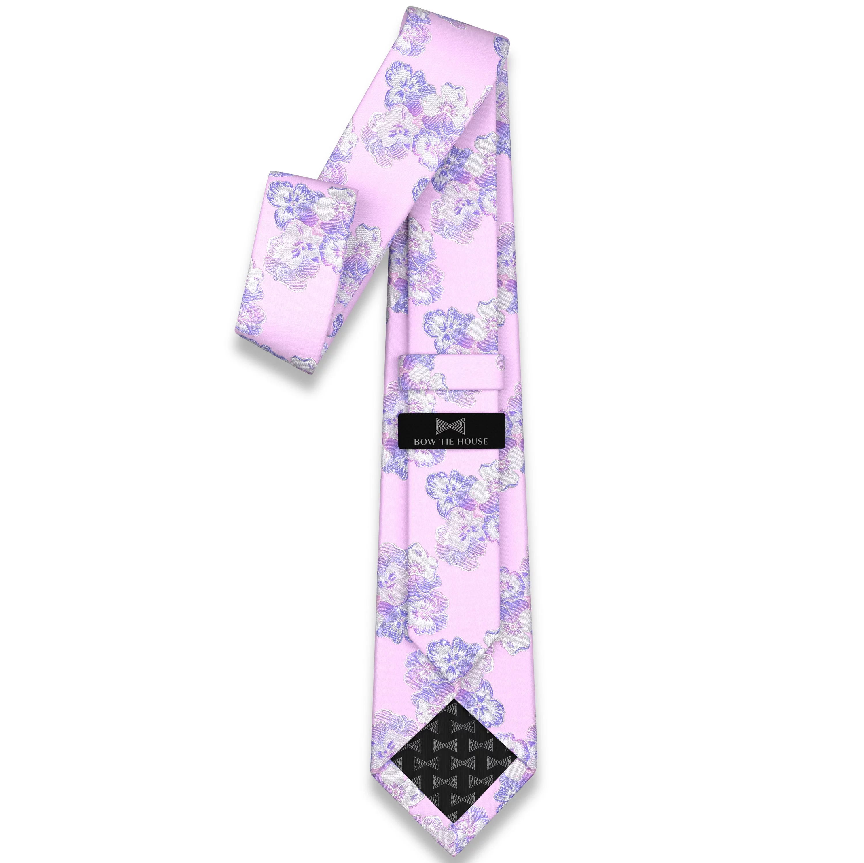 Men's Elegant Iris Wedding Ties: Floral, Skinny & Cravat Neckties for Groom, Father, and Groomsman - Perfect for Weddings in Terracotta Light Purple, by Bow Tie House (Lavender, Wide 3.35