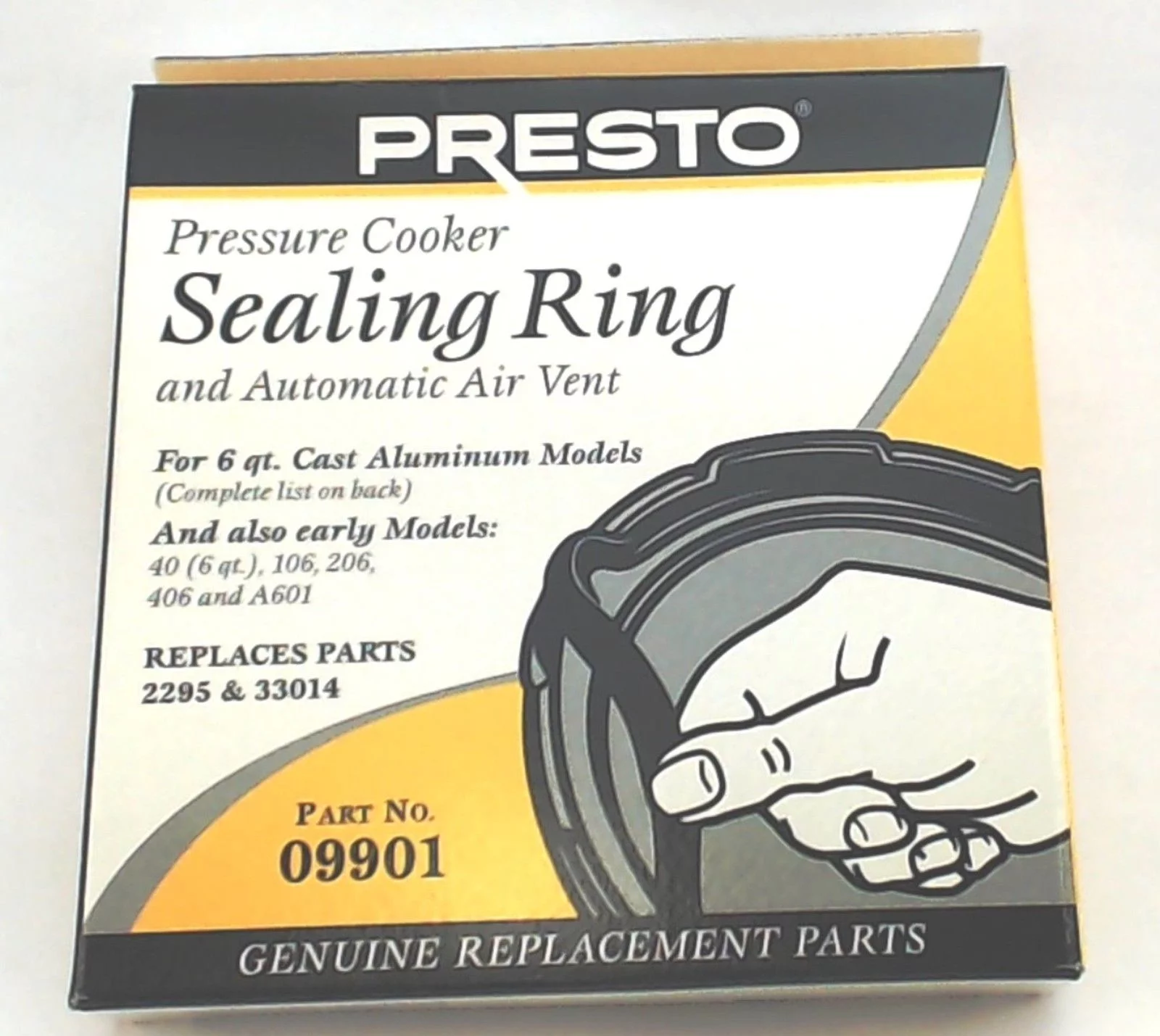 09901, Pressure Cooker Sealing Ring Gasket For 6 Qt Fits Presto 106 Models