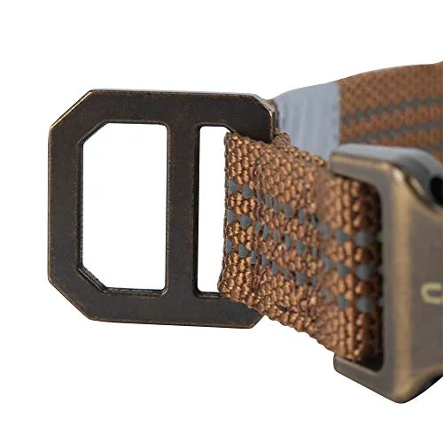 Carhartt Dog Collar Brown/Brushed Brass, Medium