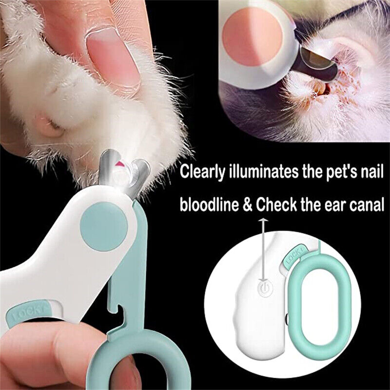Professional Pet Grooming Tools - LED Light Pet Clippers & Nail Clippers Cats