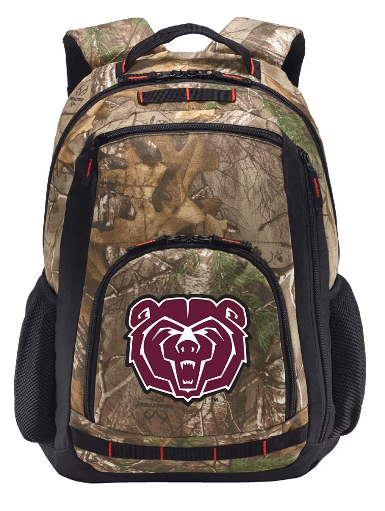 RealTree Camo Missouri State Backpack Missouri State Camo Backpack with Laptop Computer Section