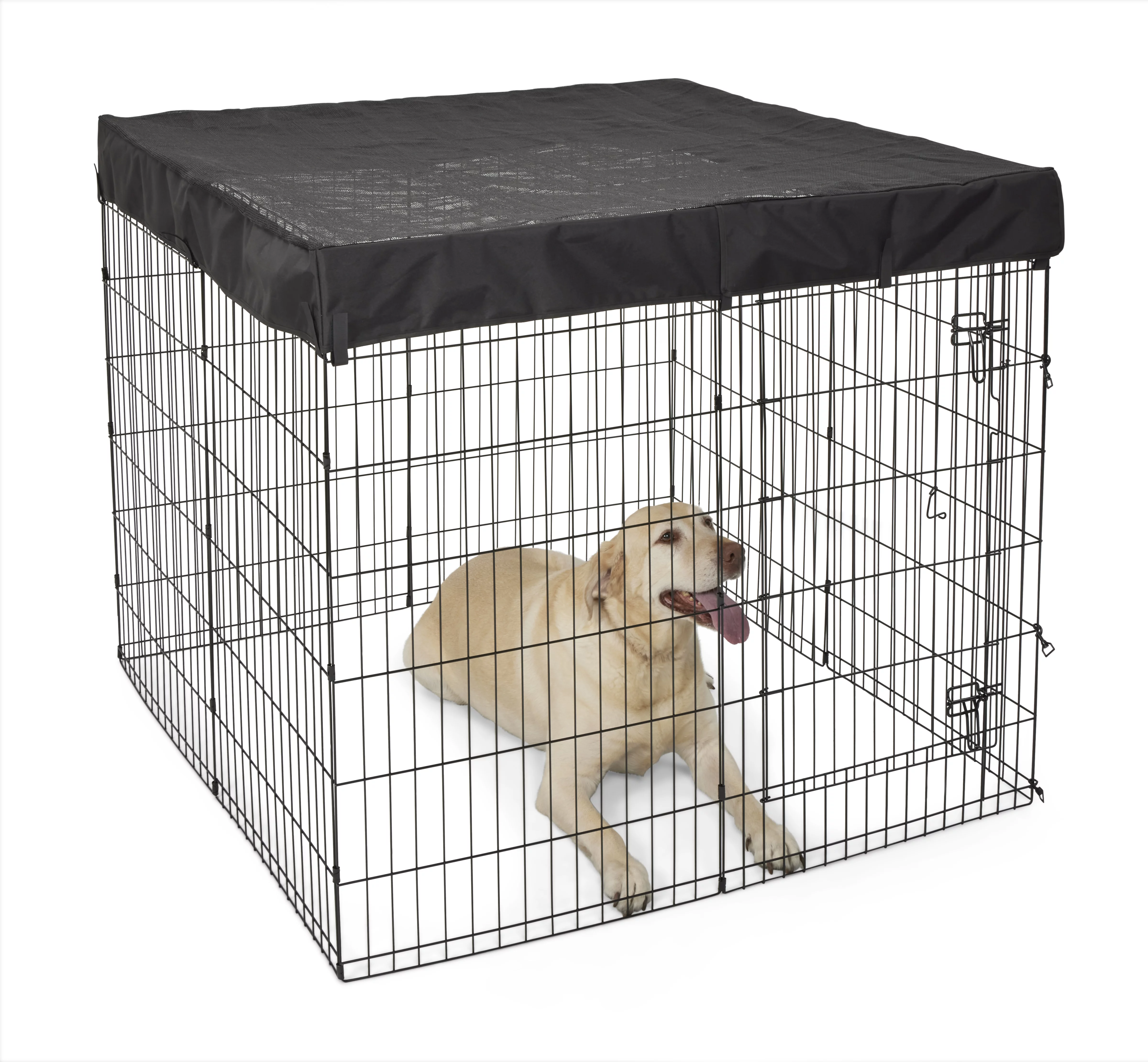 Square Exercise Pen Fabric Mesh Top