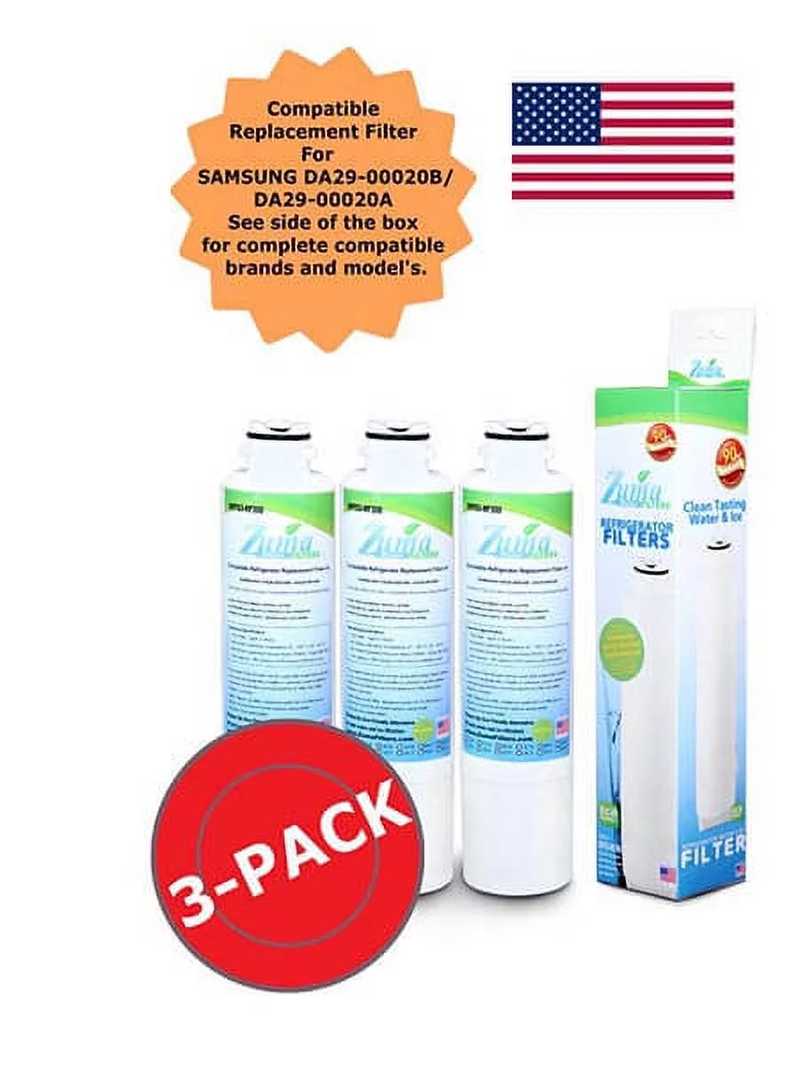 ZUMA Brand , Water and Ice Filter , Model # OPFS3-RF300 , Compatible with Samsung® 46-9101 - 3 Pack - Made in U.S.A.