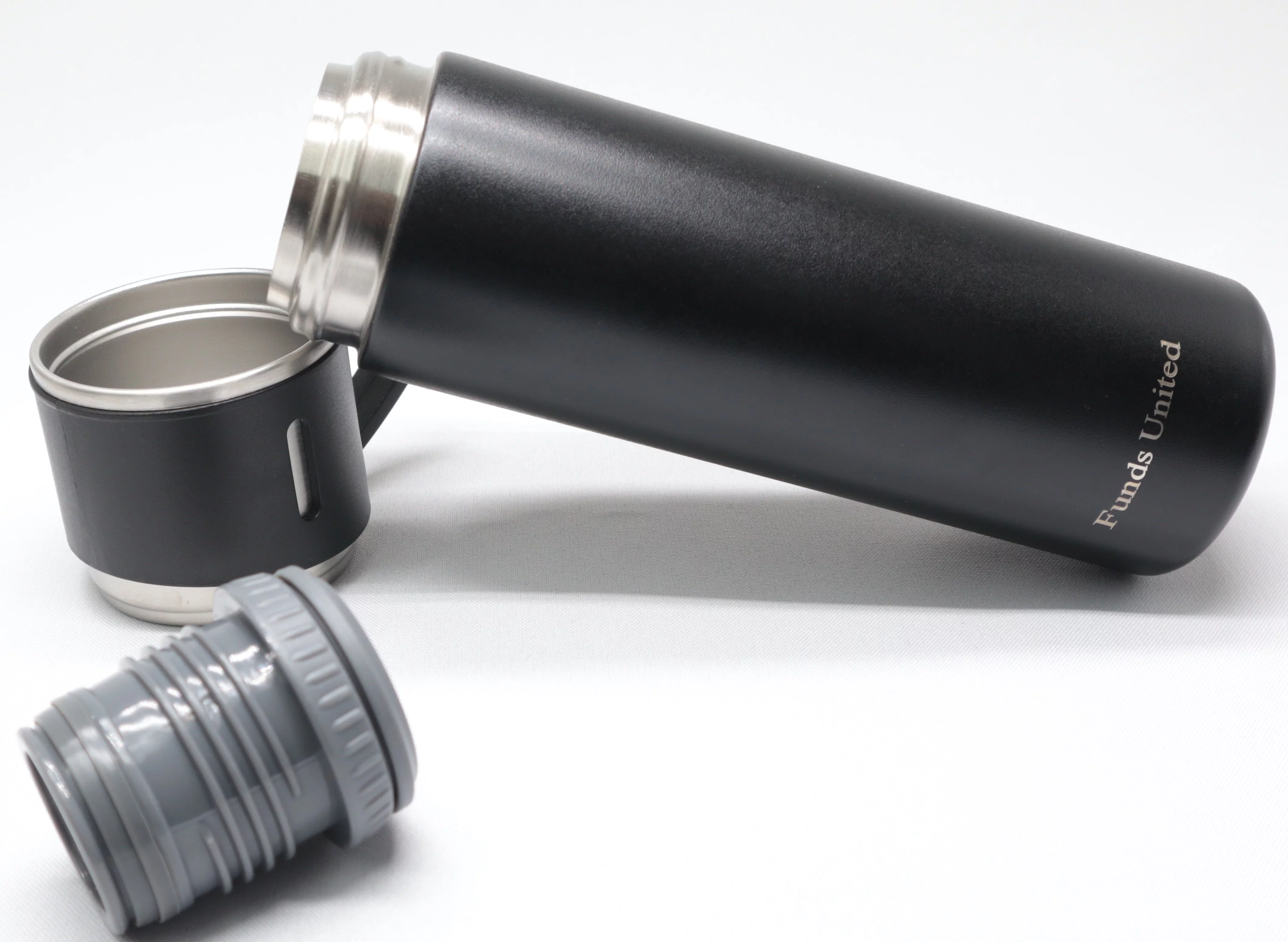 Black Vacuum Sealed Thermos Gift Set