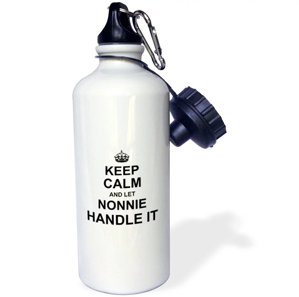 3dRose Keep Calm and let Grampy Handle it. fun funny grandpa grandfather gift - Water Bottle, 21-ounce