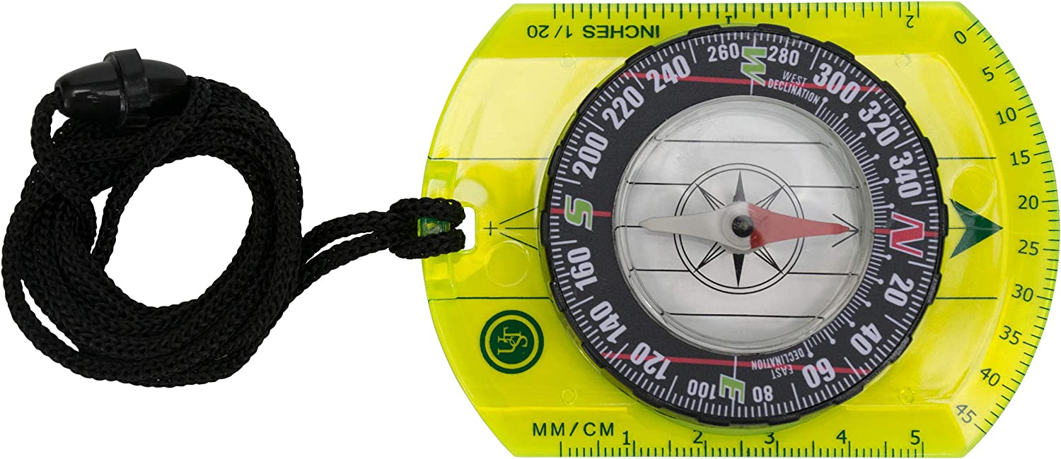 UST Hi Vis Waypoint Map Compass, Neon