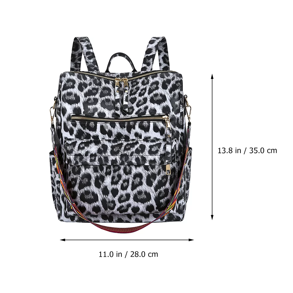 HOMEMAXS 1Pc Large Capacity Student Backpack Leopard Printing Book Bag Fashion Travel Bag