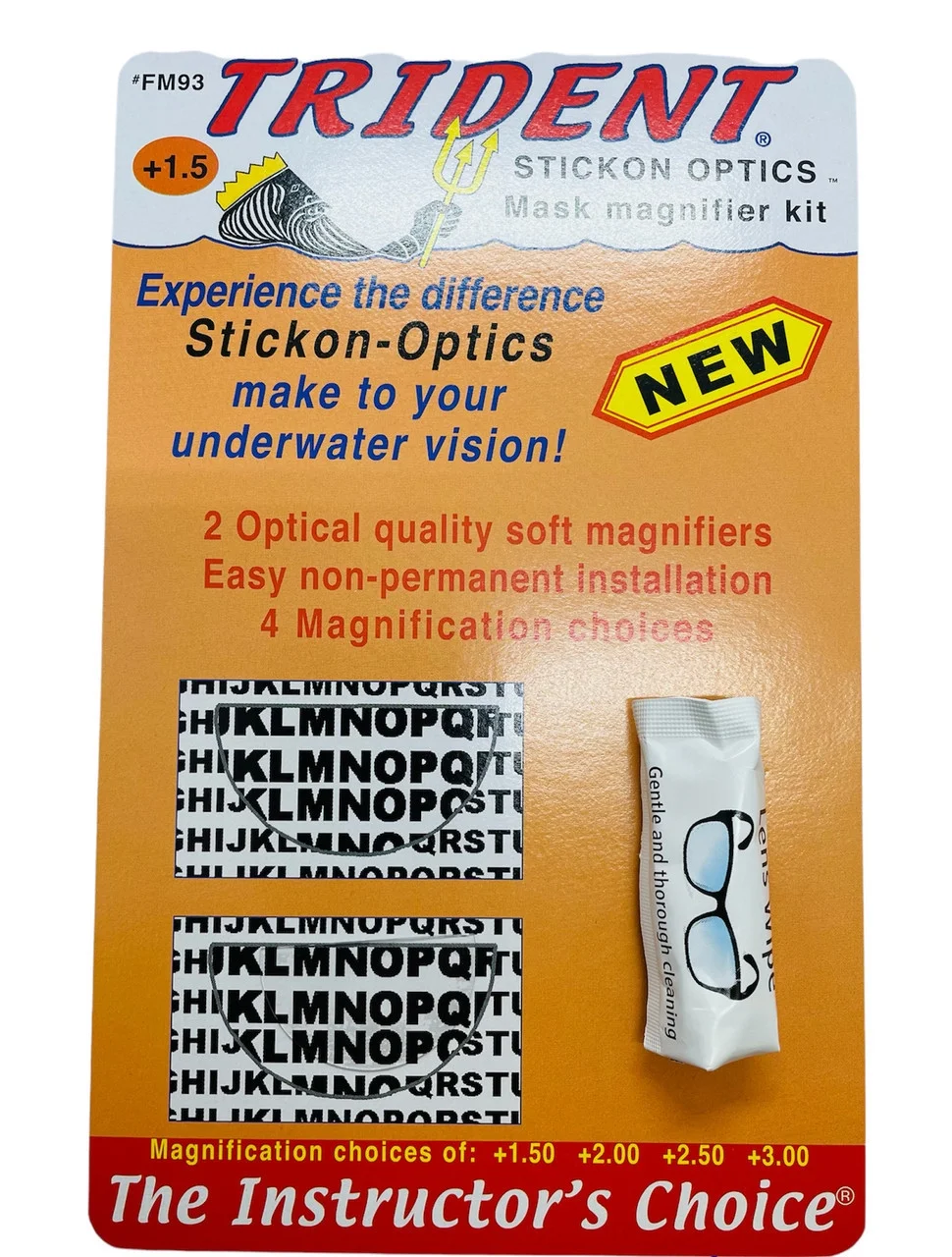 Stickon-Optics Dive Scuba Mask Magnifier Gauge Readers Lens Kit (pair)